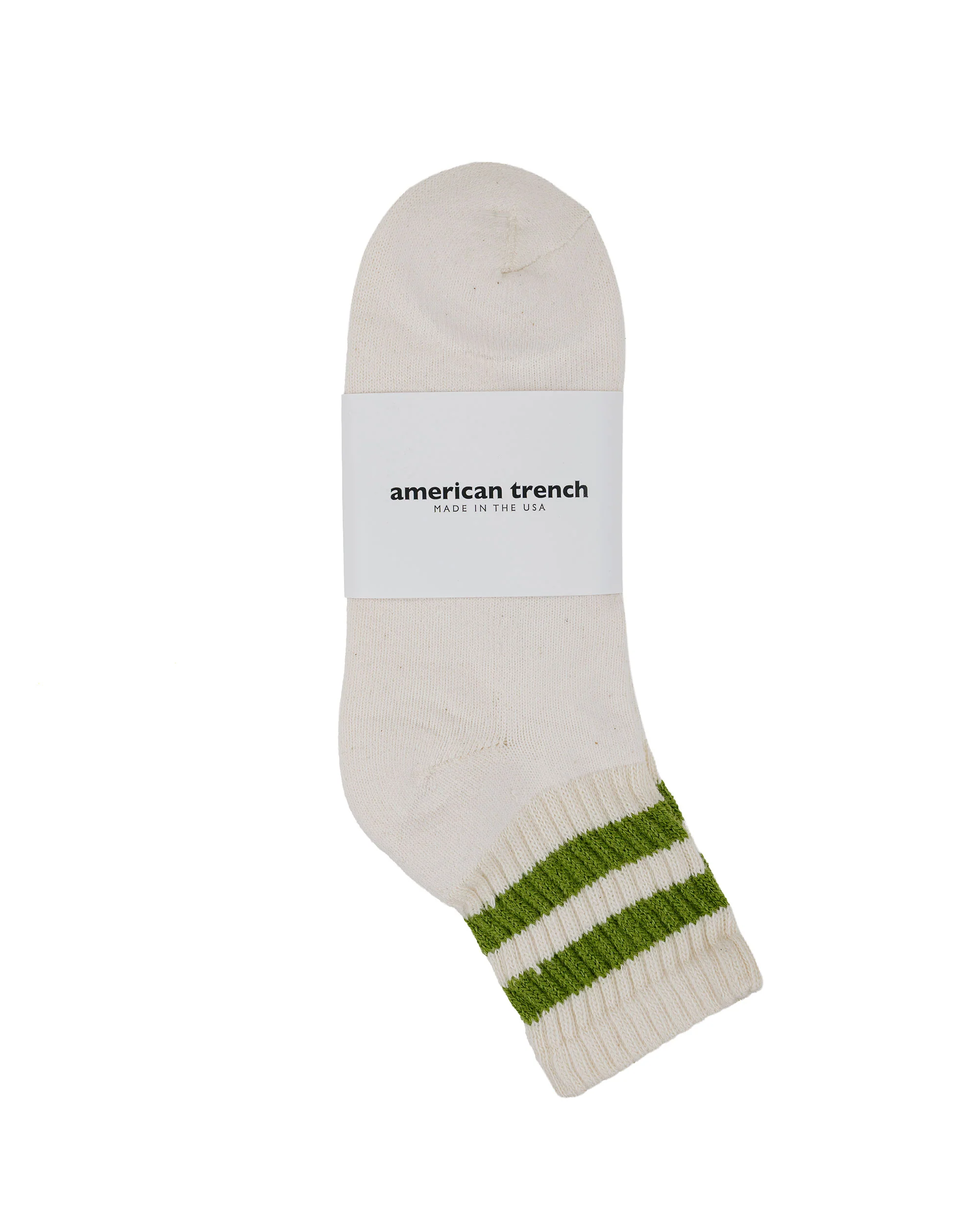 American Trench The Mono Stripe Quarter Crew Chive