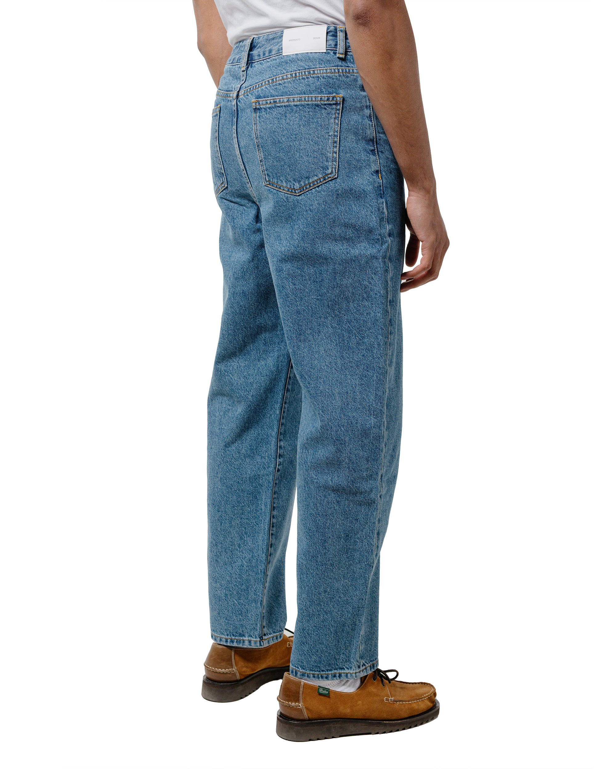 Amomento Men's Recycle Cotton Denim Mid Blue - Image 3