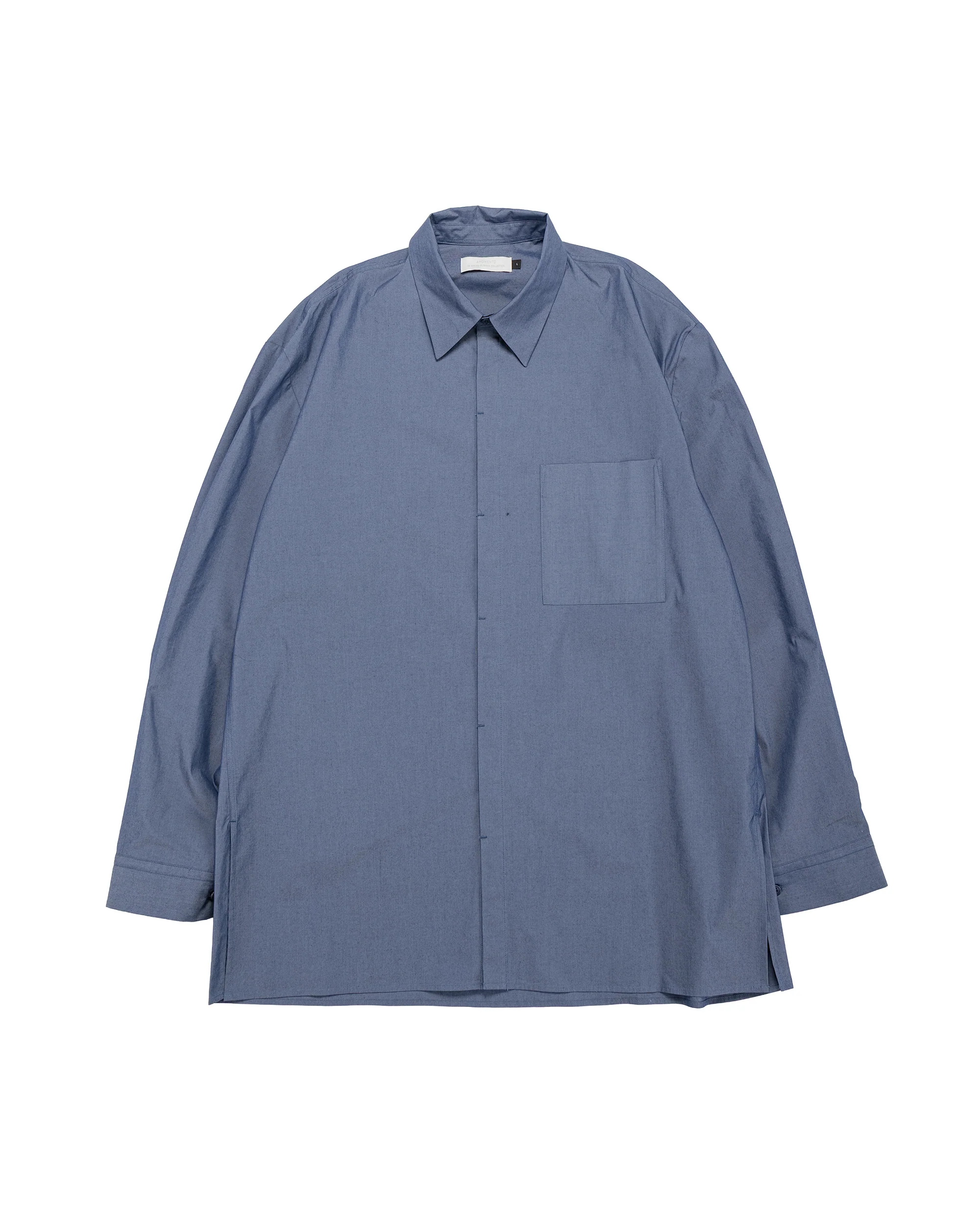 Amomento Square Pocket Oversized Shirt Indigo