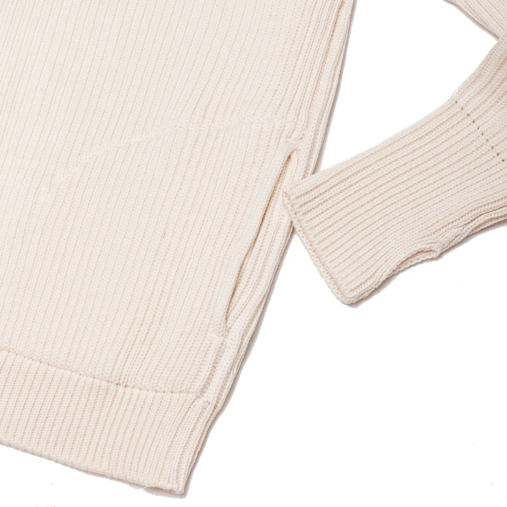 Andersen-Andersen Navy Full-Zip with Pockets Off-White - Image 4