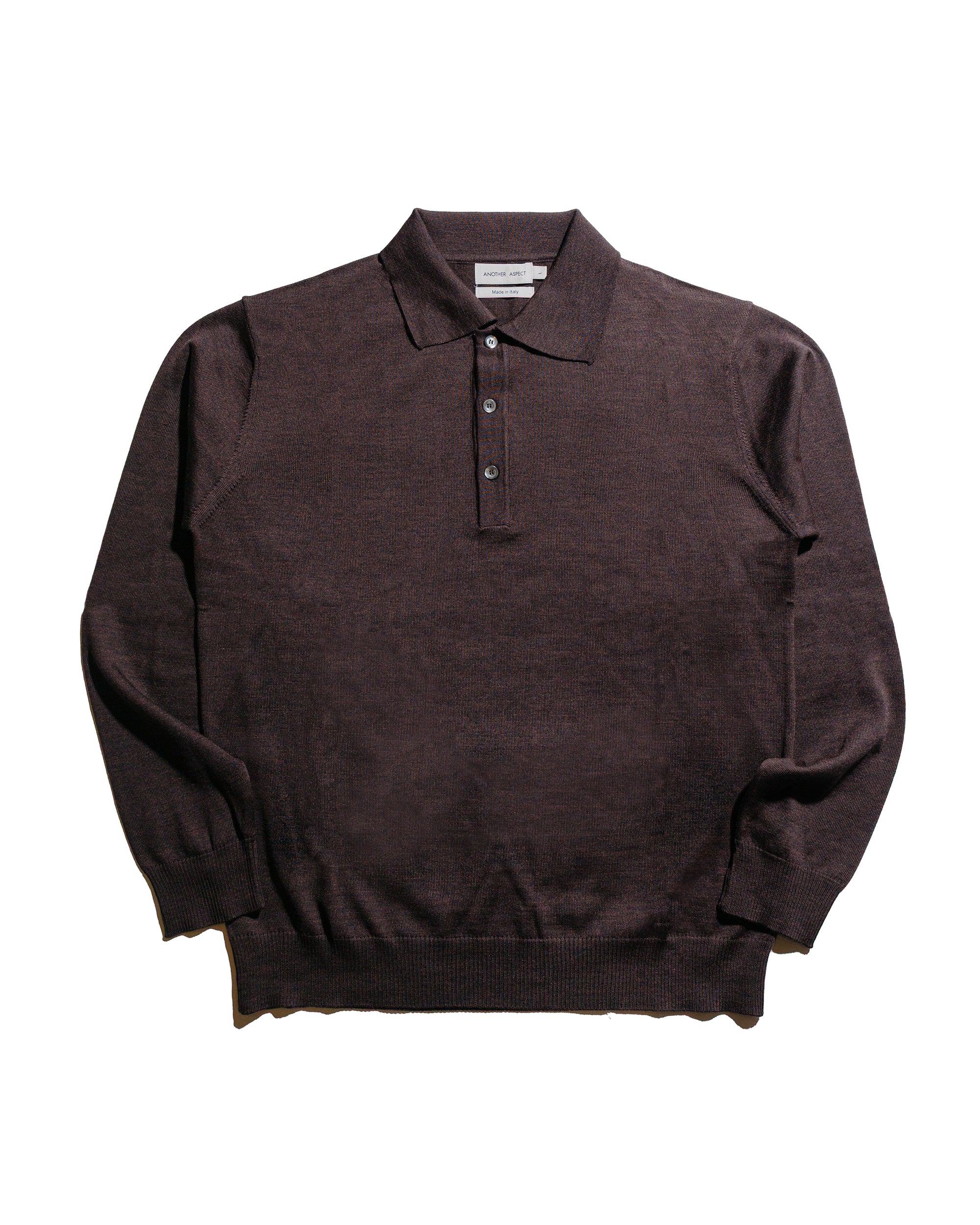 Another Aspect Another Polo Shirt 2.0 Brown Melange