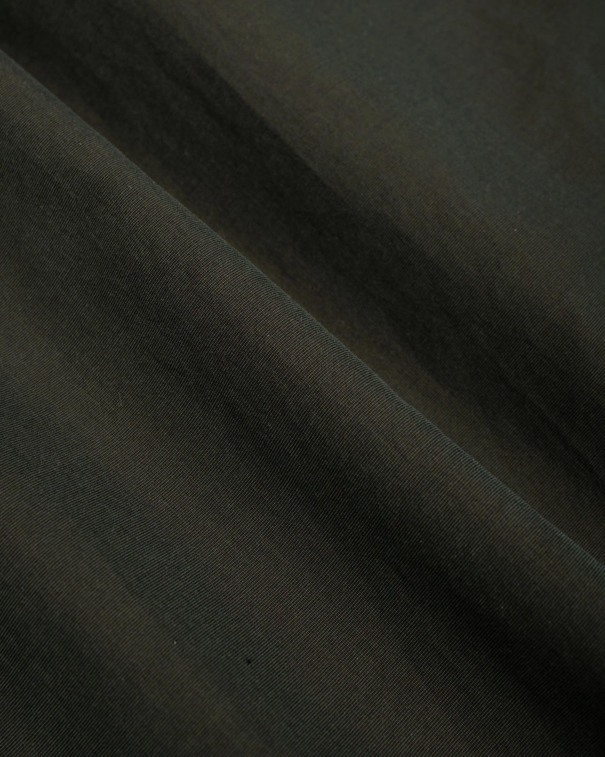 Auralee Washed Finx Weather Chambray Shirt Dark Olive - Image 6