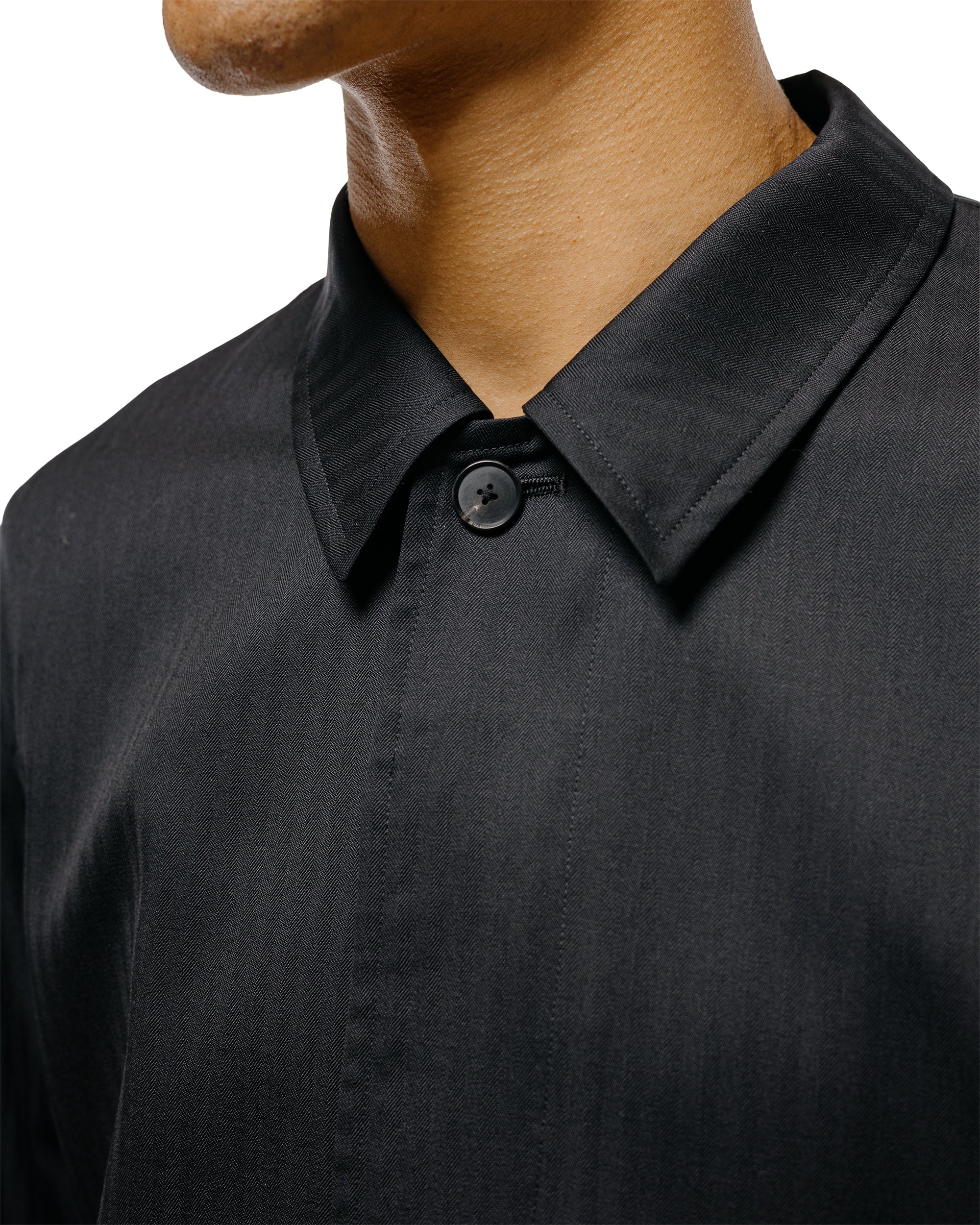 Auralee Wool Herringbone Blouson Black - Image 3
