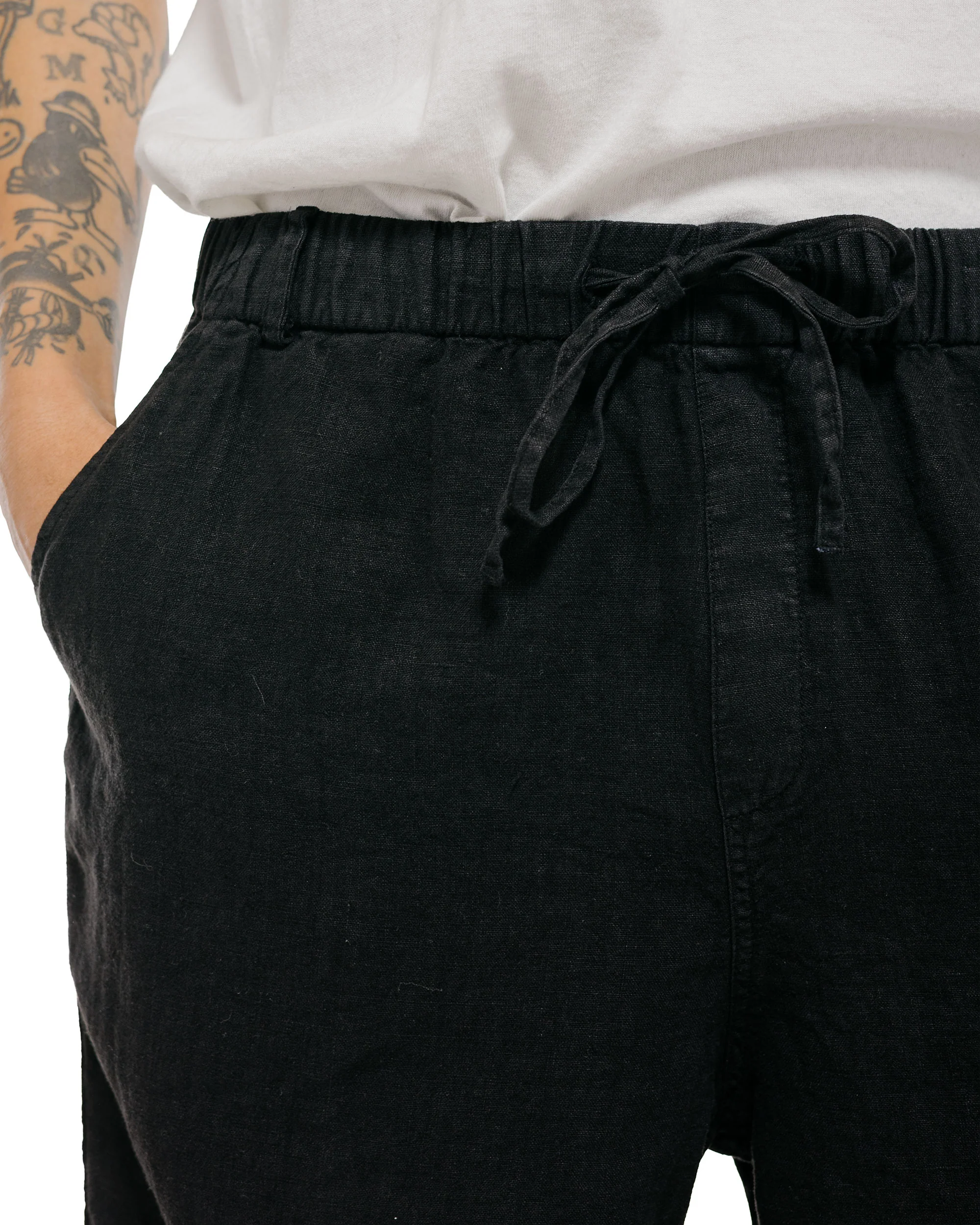 Bather Black Linen Leisure Short - Image 3