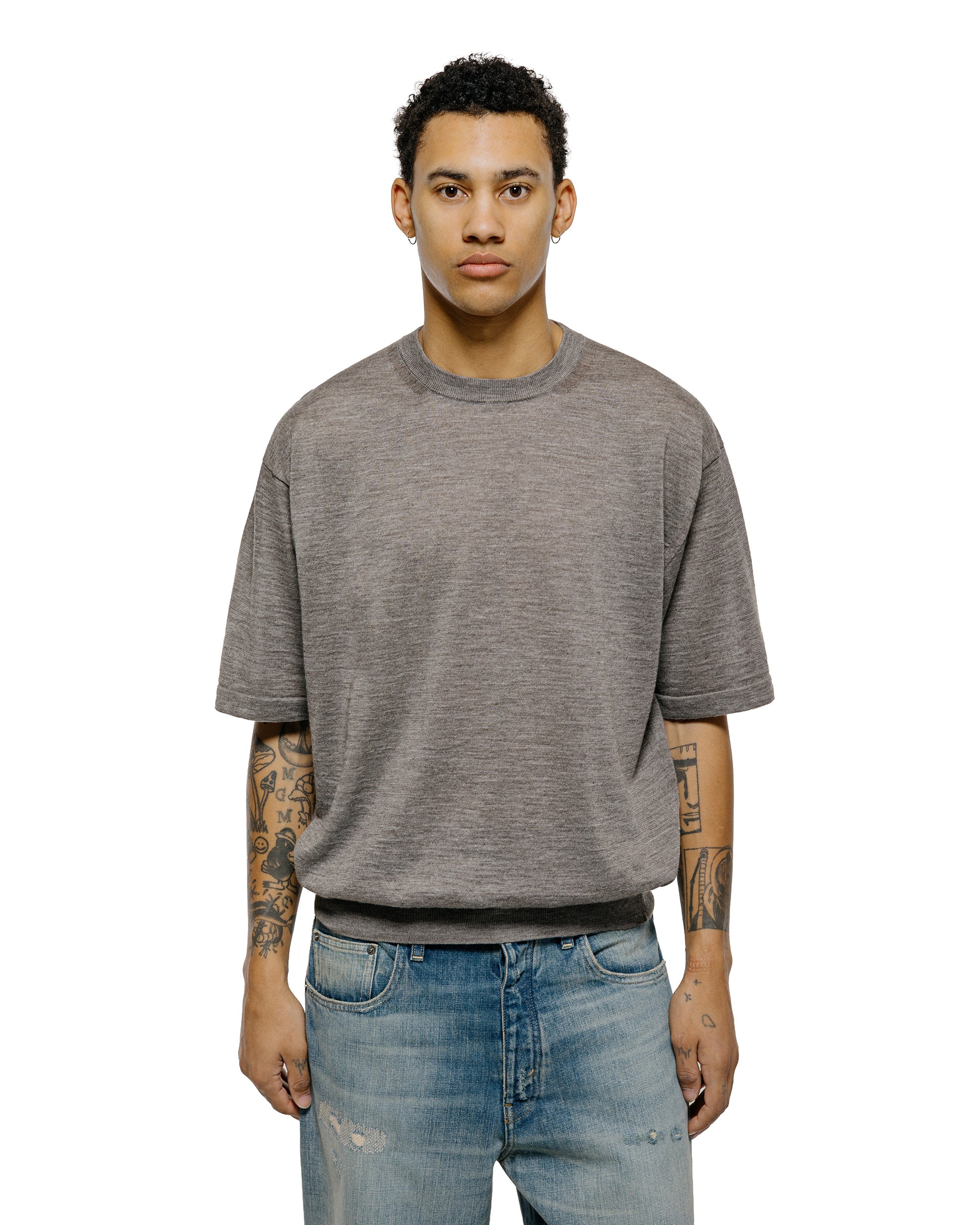 Batoner Choma Crew Neck S/S Greige - Image 2