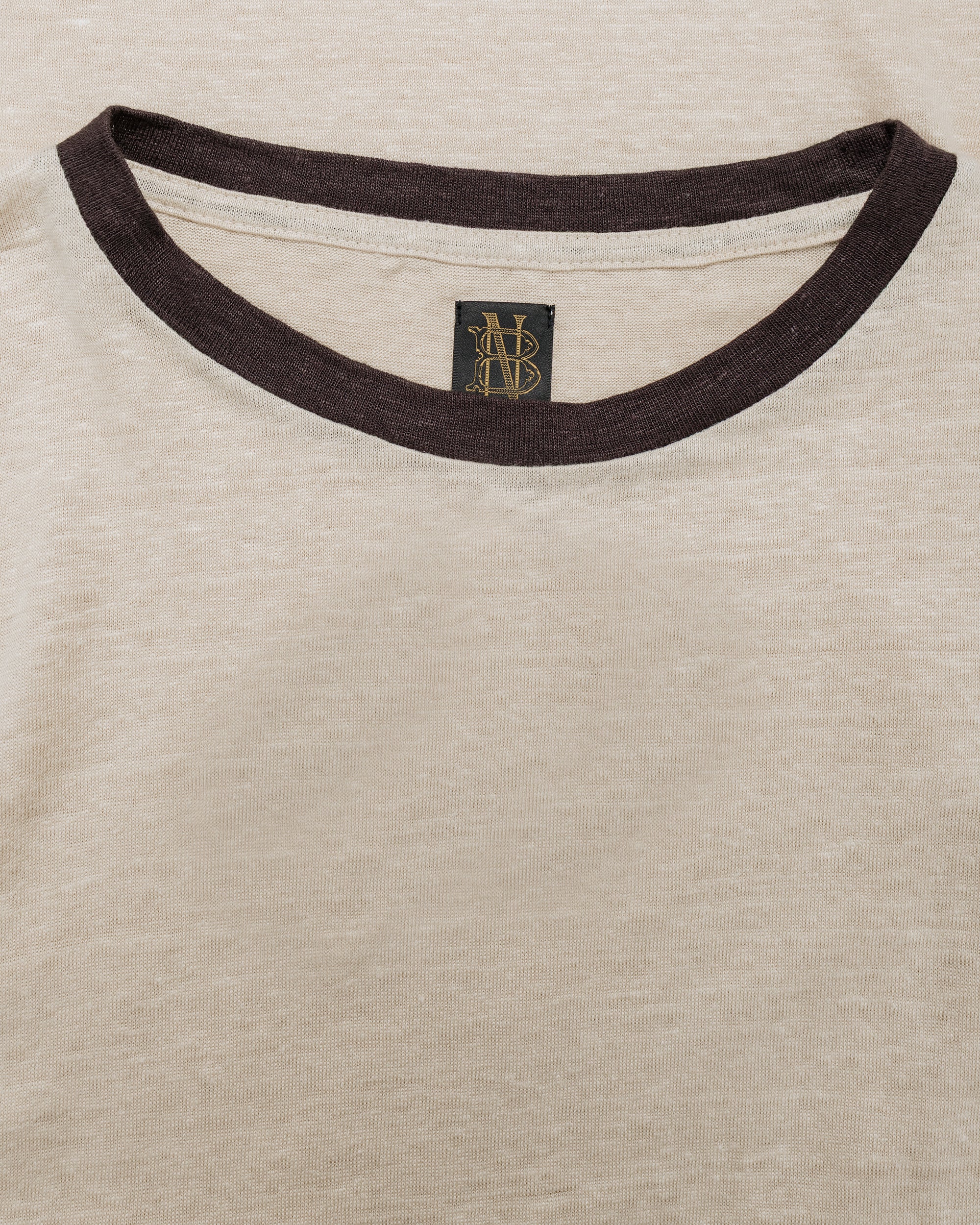 Batoner Normandy Linen T-Shirt Beige/Brown - Image 5