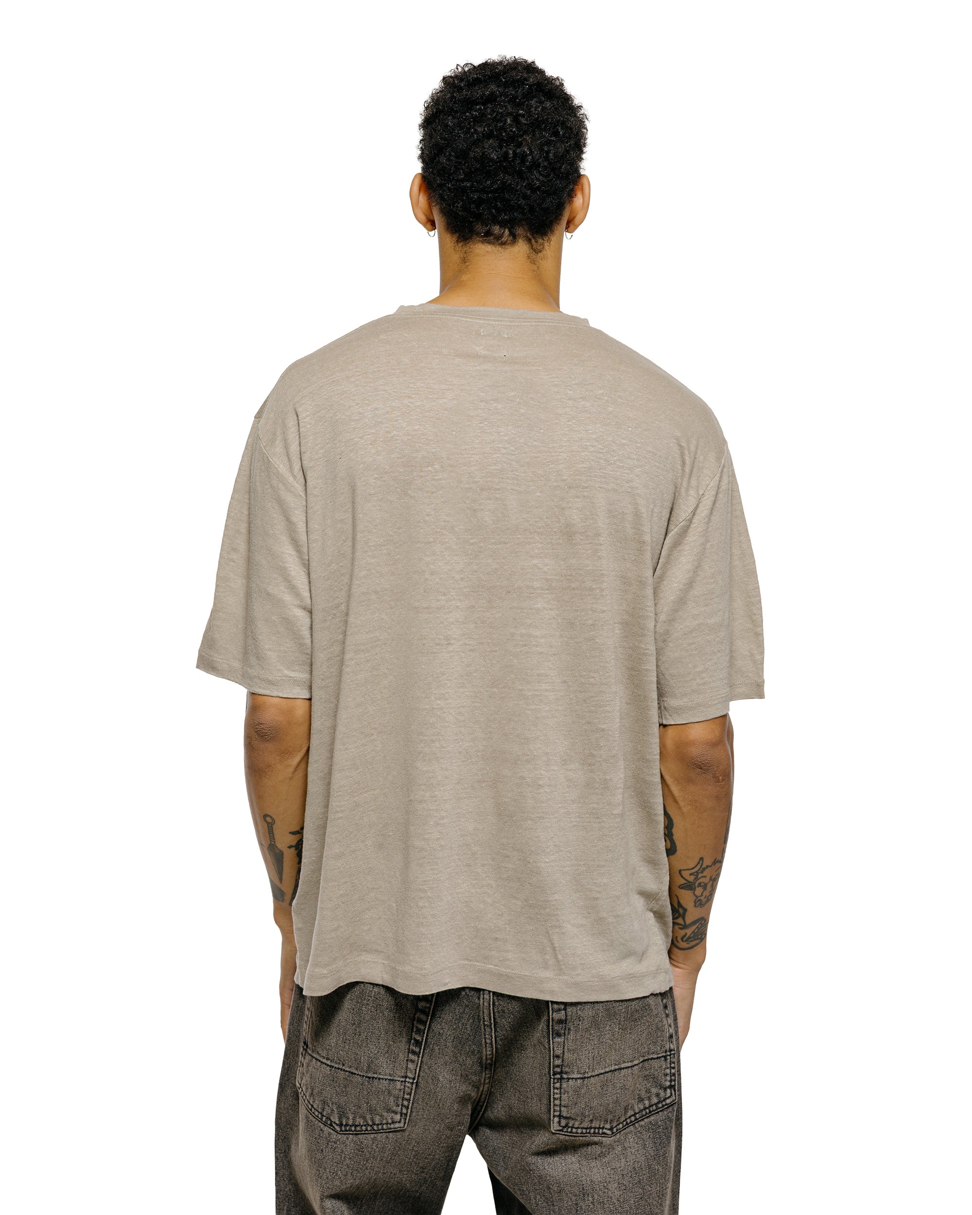 Batoner Normandy Linen T-Shirt Taupe - Image 3