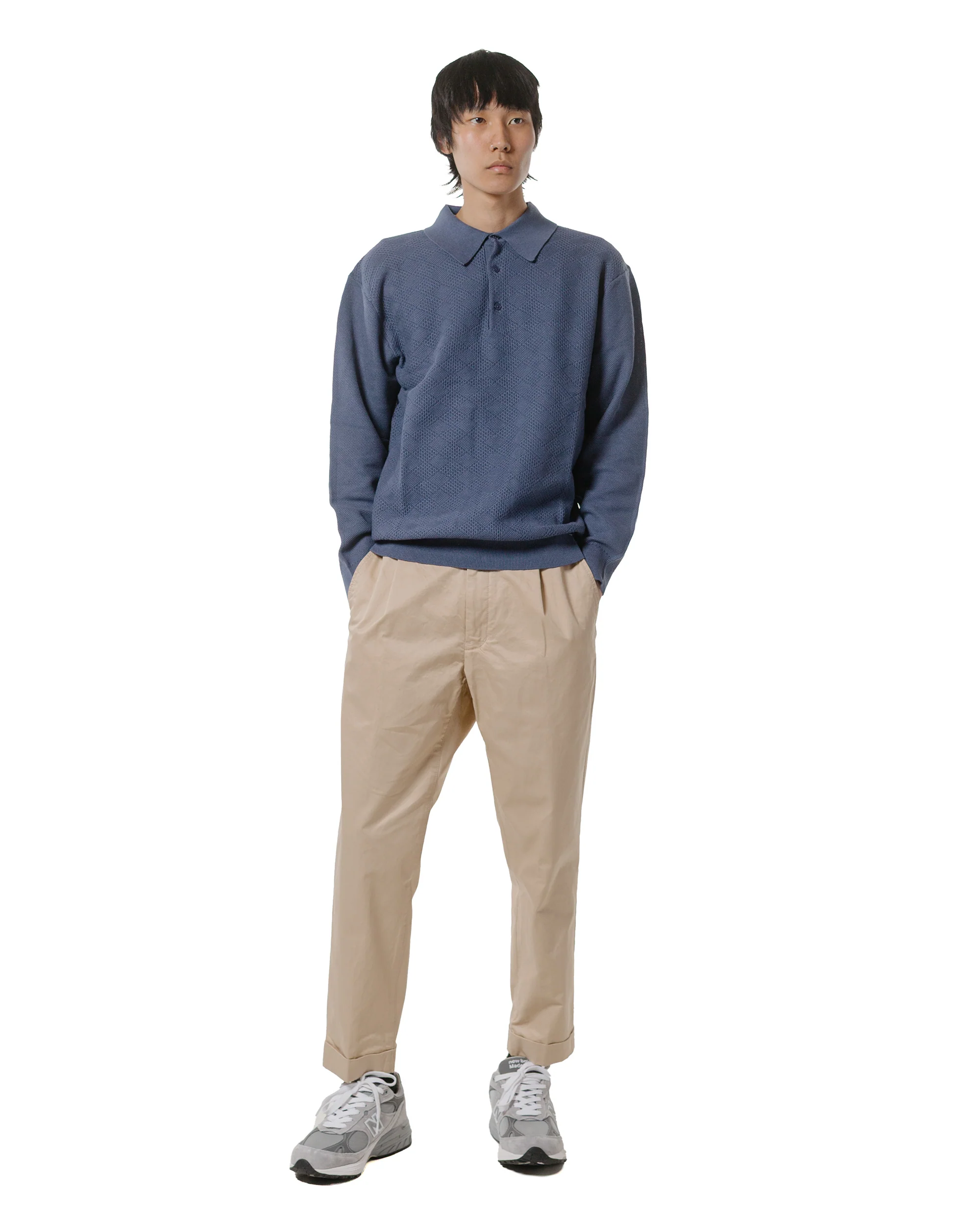 Beams Plus 1Pleat 80/3 Twill Beige - Image 4