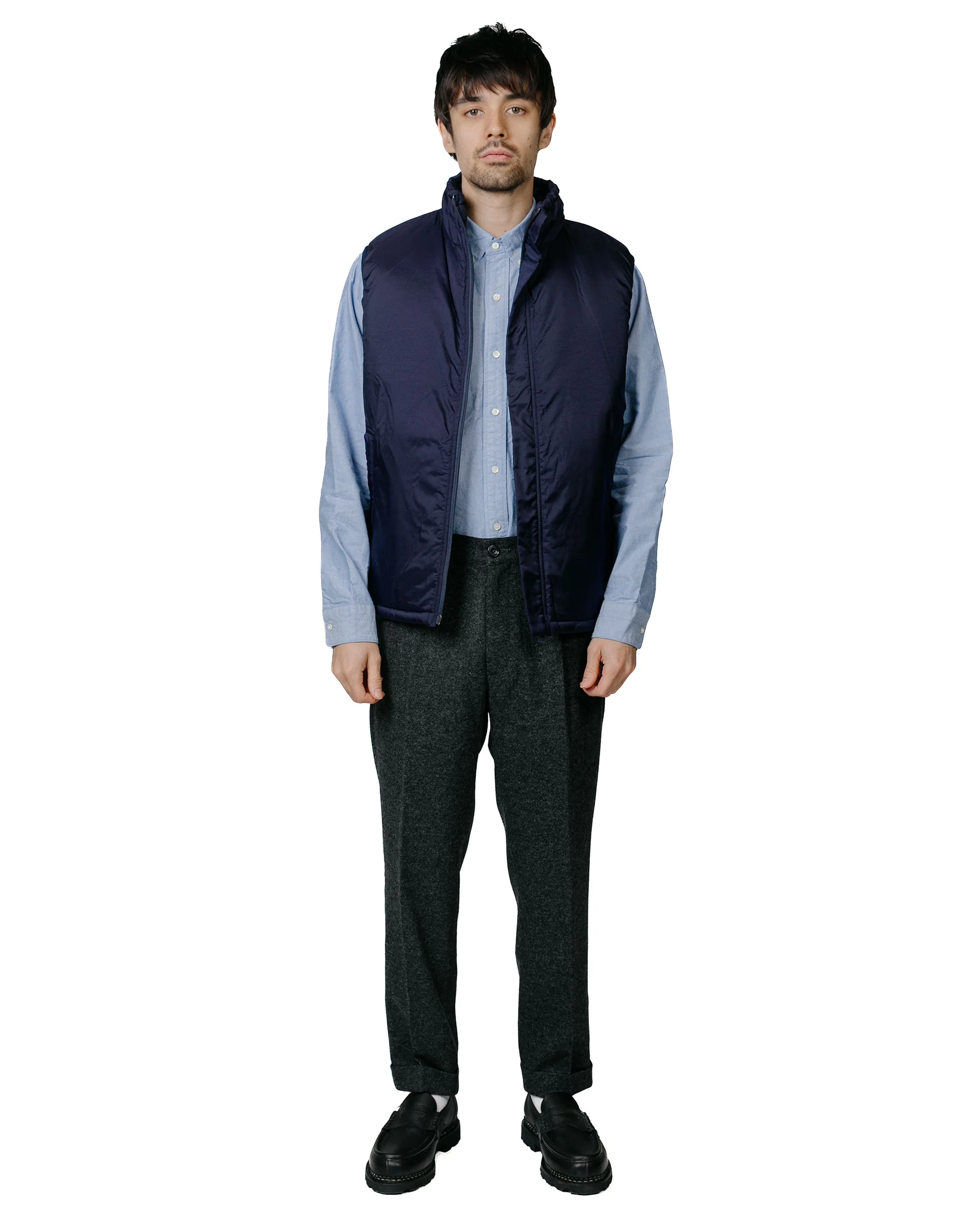 Beams Plus 1Pleat Wool Cashmere Grey - Image 4