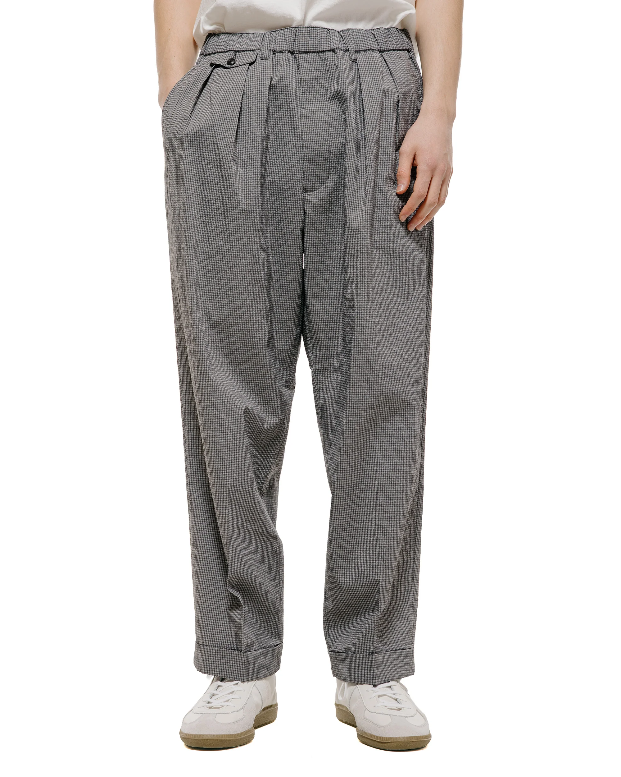 Beams Plus 2Pleats Anywhere(wear) Seersucker Grey - Image 2
