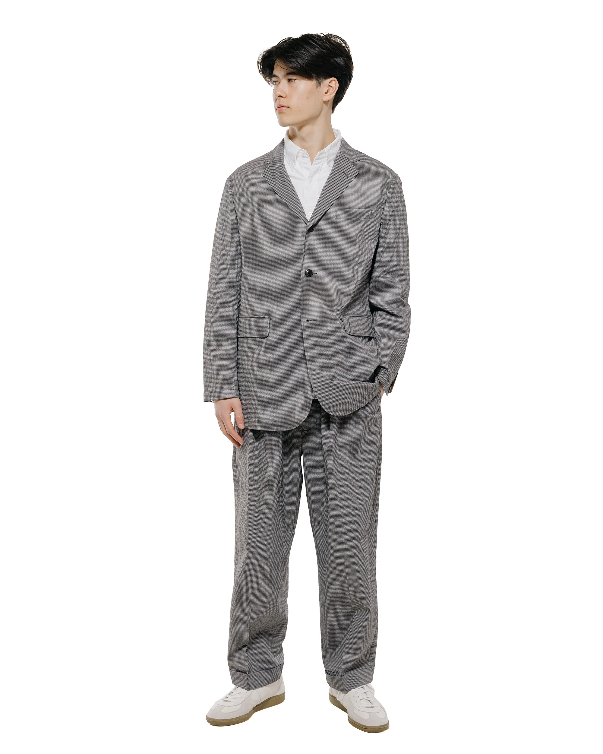 Beams Plus 2Pleats Anywhere(wear) Seersucker Grey - Image 4