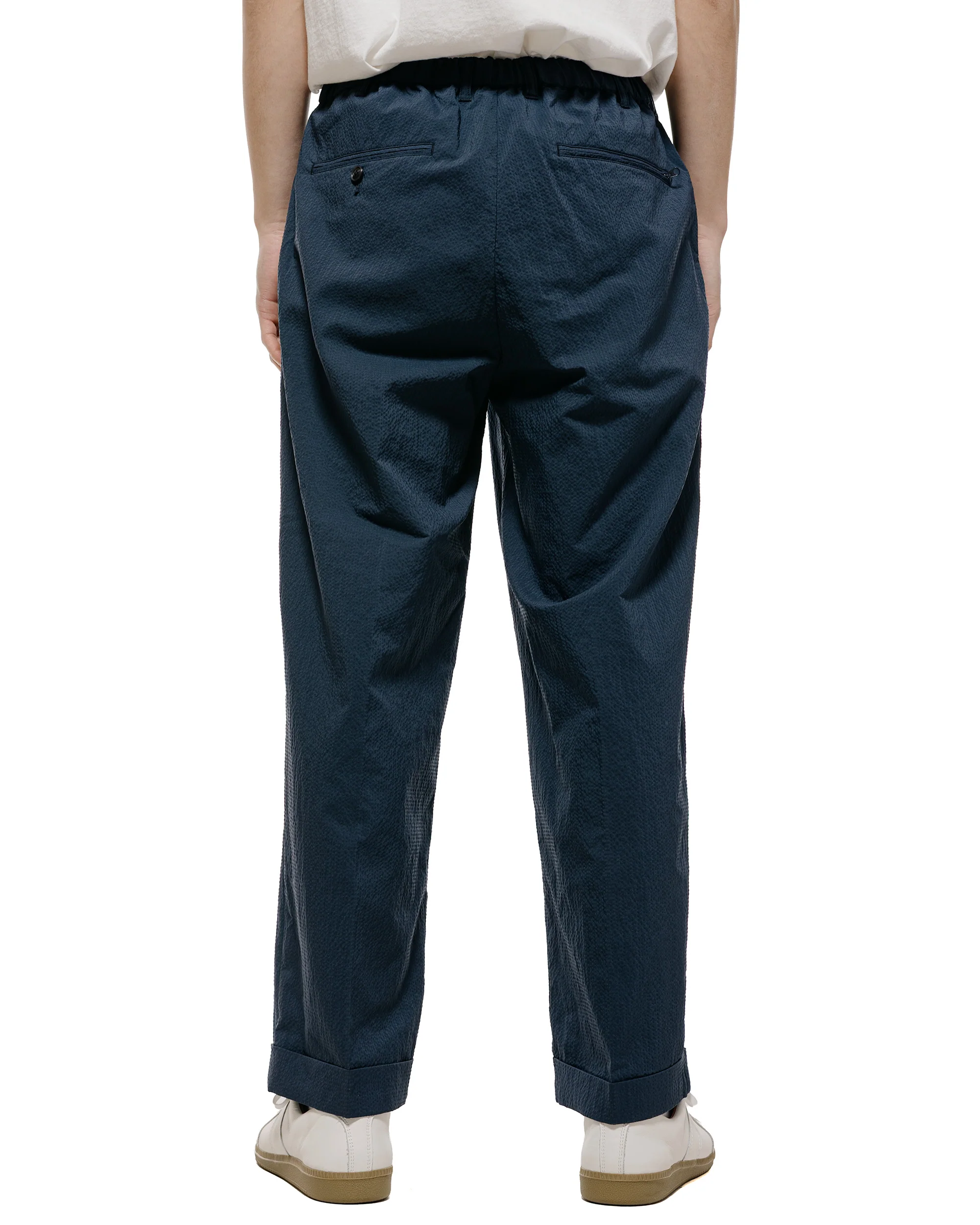 Beams Plus 2Pleats Anywhere(wear) Seersucker Navy - Image 3