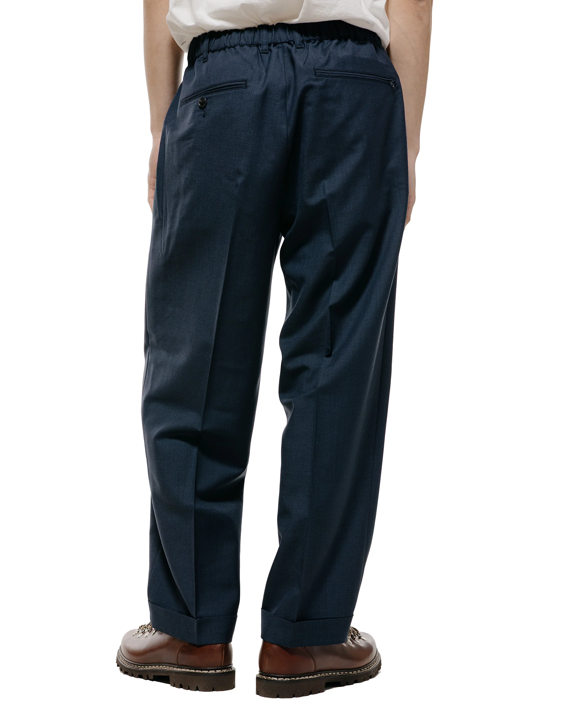 Beams Plus 2Pleats Anywhere(wear) Wool Navy - Image 3