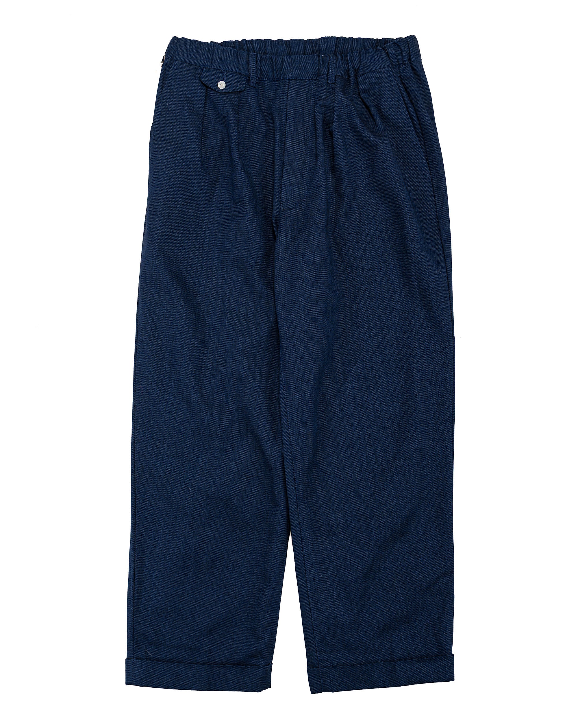 Beams Plus 2Pleats Relax Trousers Indigo Oxford Dark Indigo