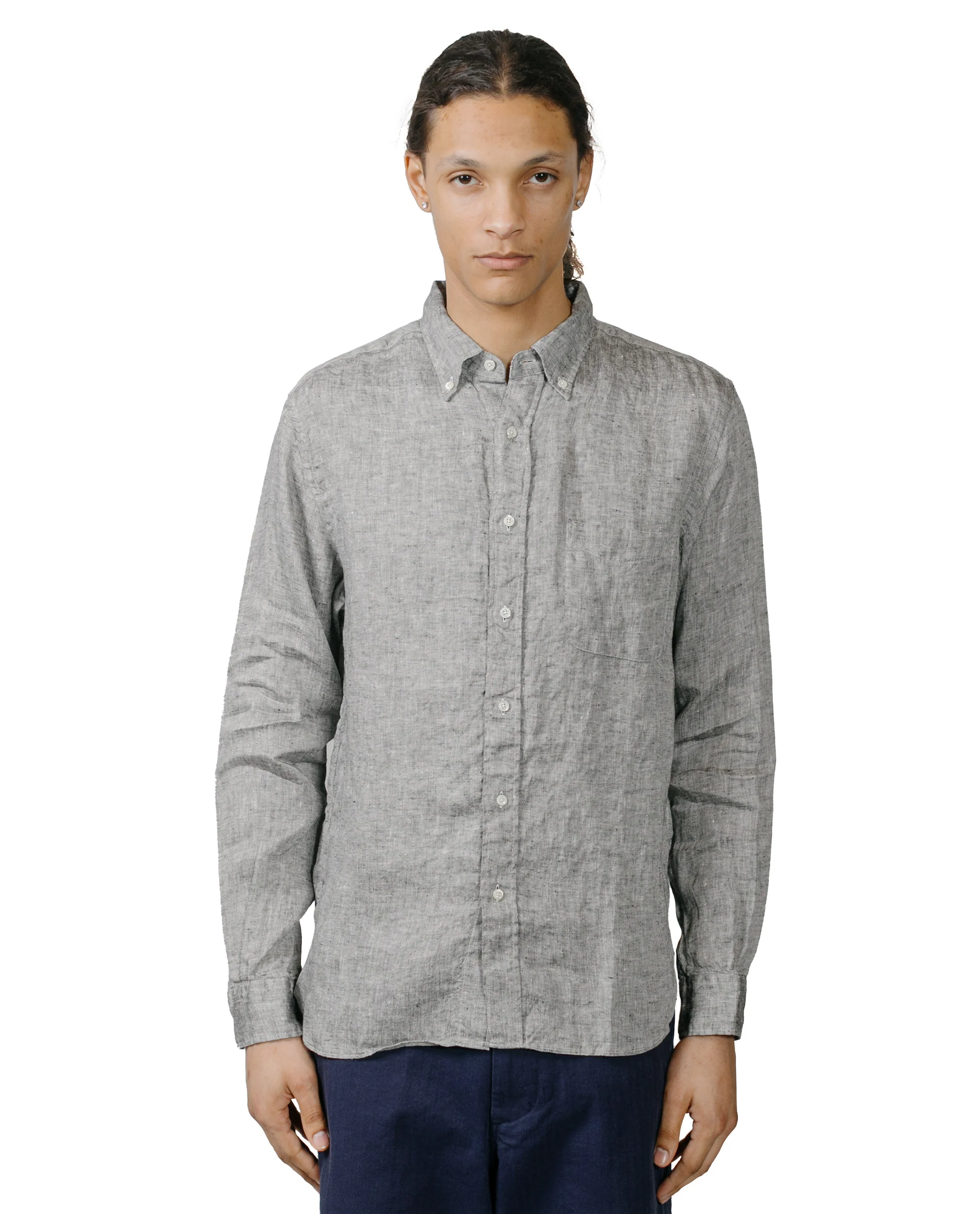 Beams Plus B.D. Linen Oxford Black - Image 2