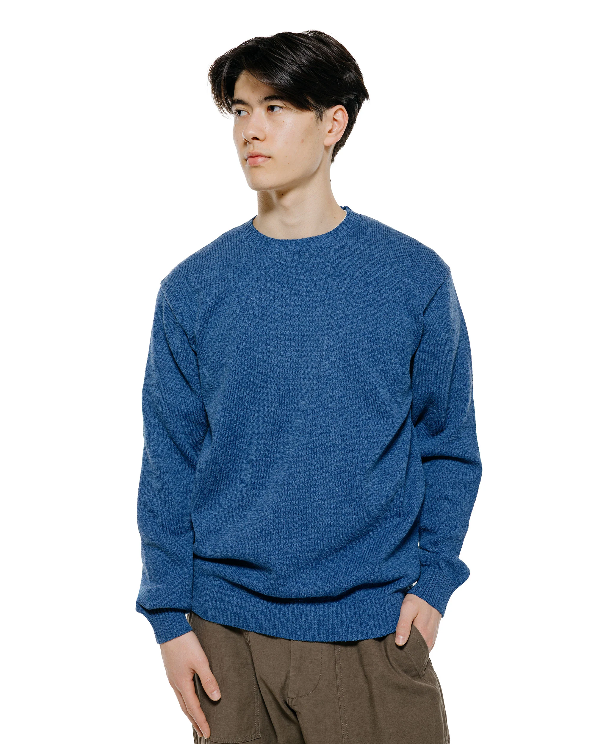 Beams Plus Crew Lily 7G Blue - Image 2
