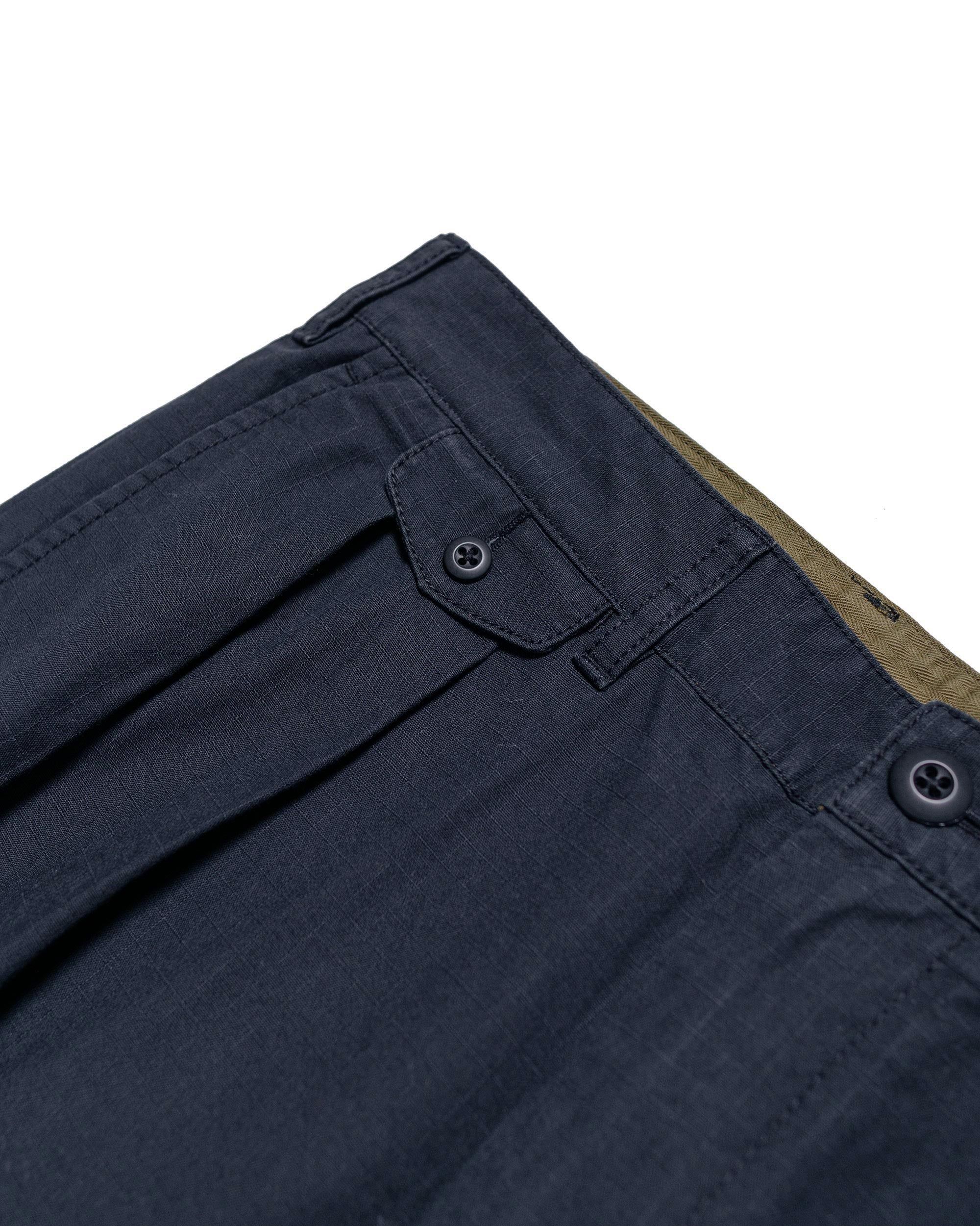 Beams Plus Lost & Found 2Pleats Cotton Ripstop Navy - Image 5