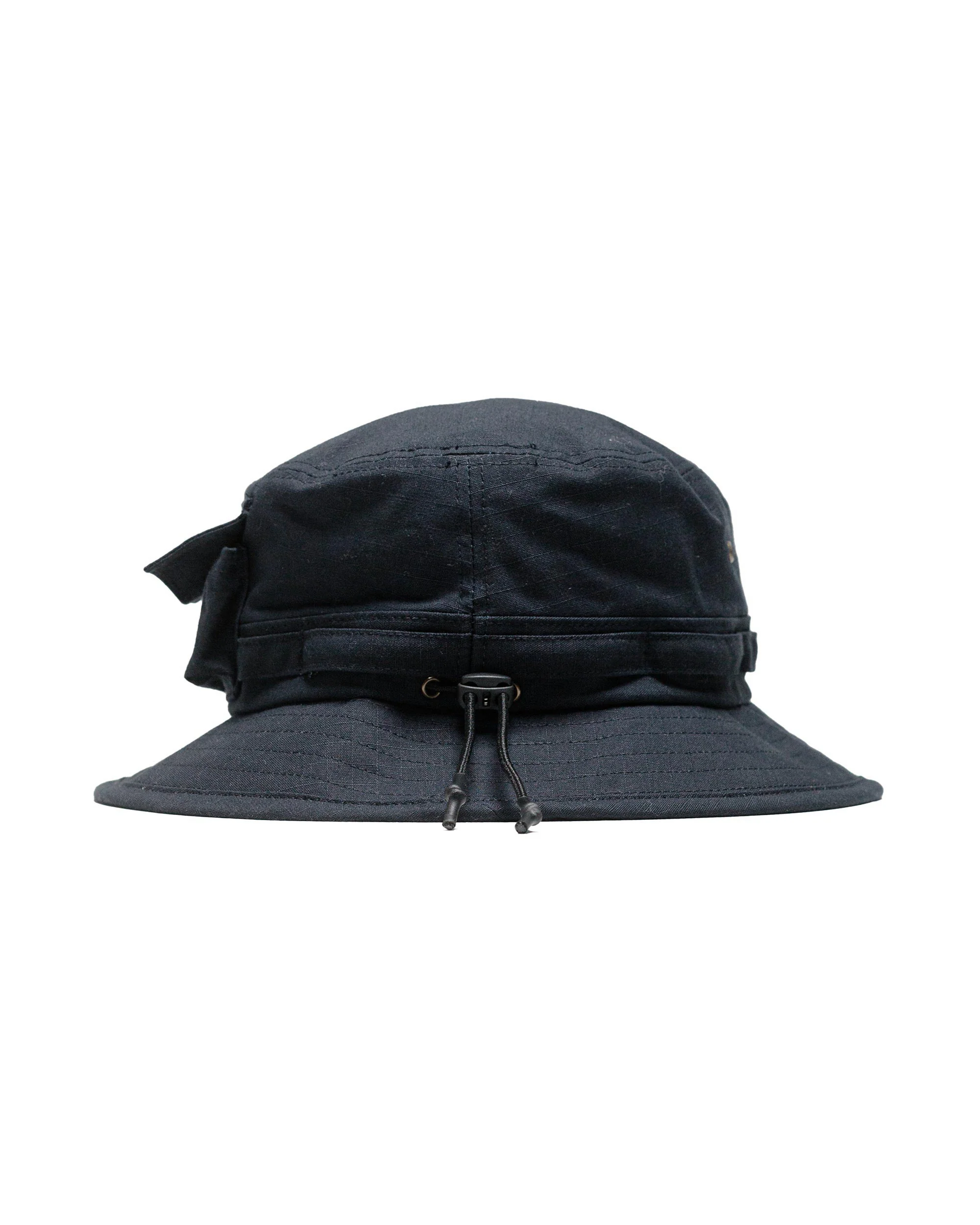 Beams Plus Lost & Found MIL Jungle Hat Cotton Ripstop Black - Image 3