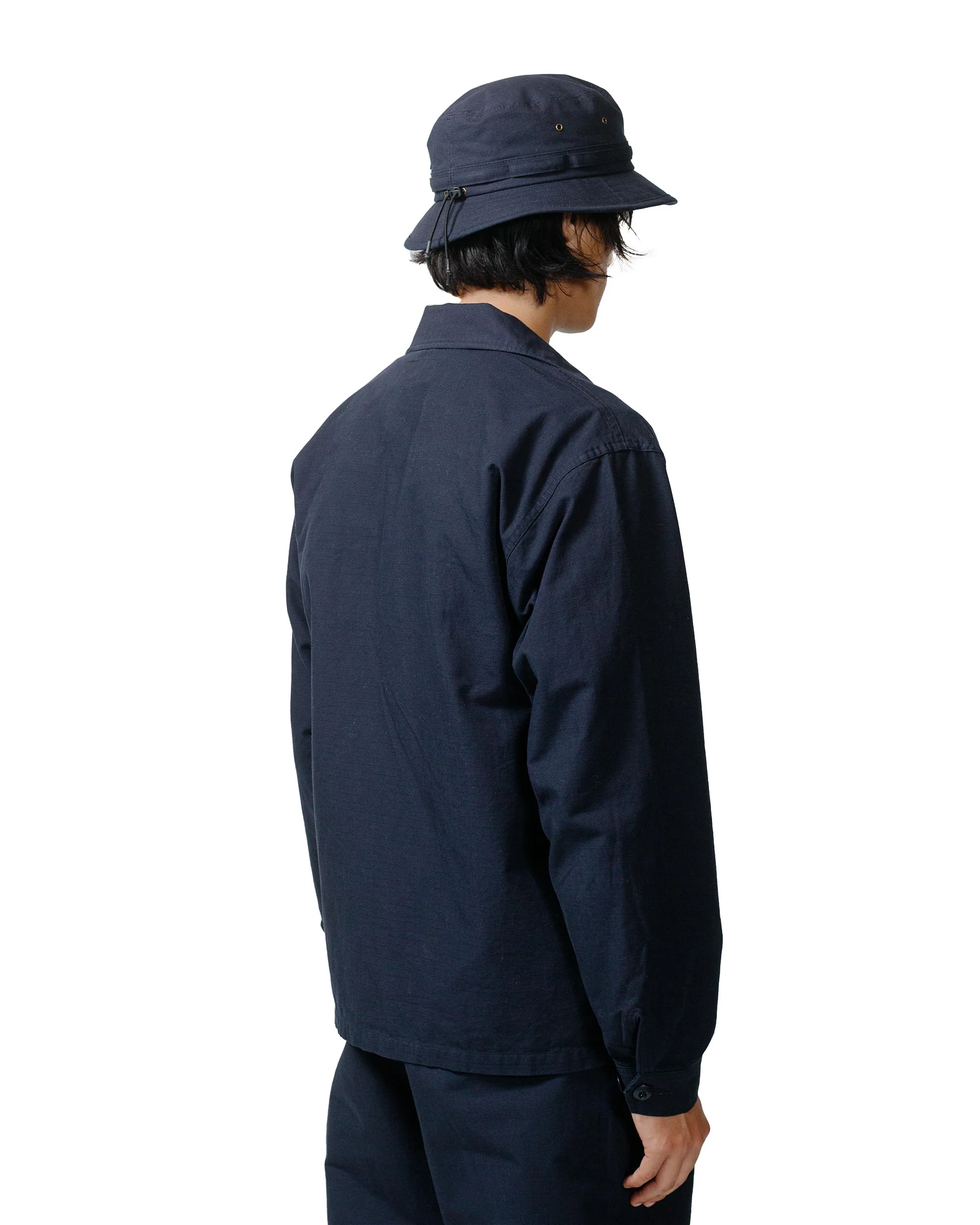 Beams Plus Lost & Found MIL SHT-JAC Cotton Ripstop Navy - Image 3