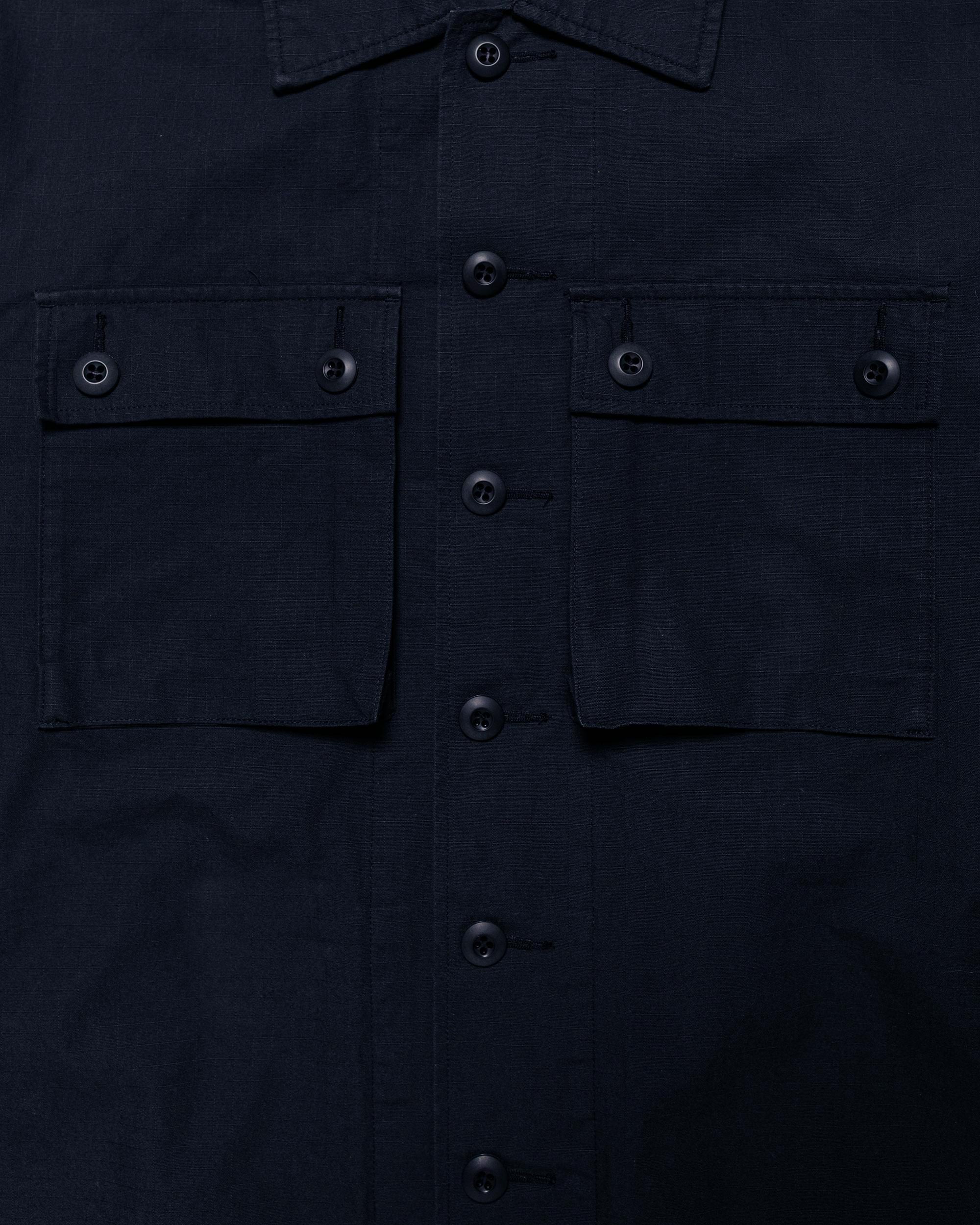 Beams Plus Lost & Found MIL SHT-JAC Cotton Ripstop Navy - Image 6