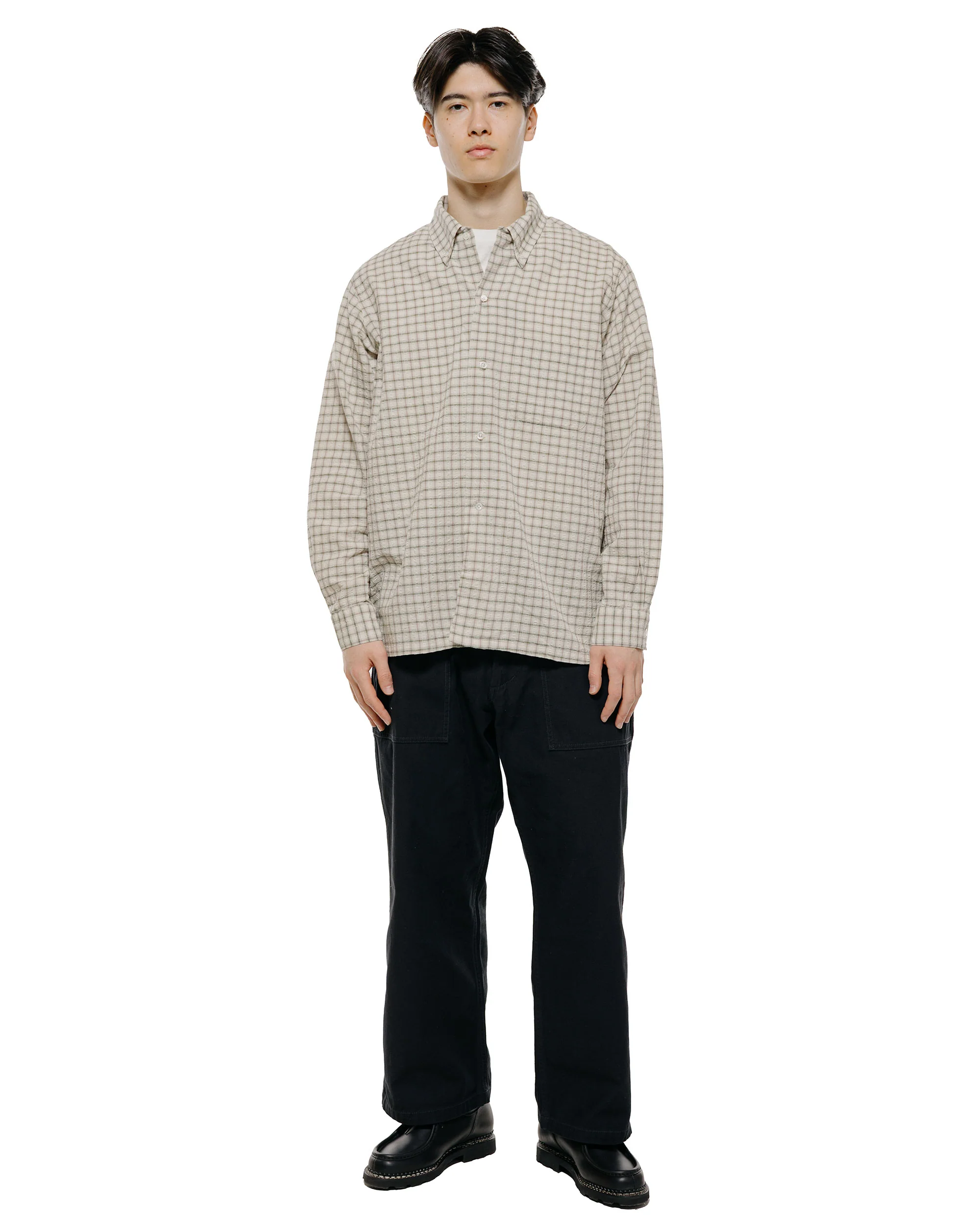 Beams Plus Open B.D. Sucker Plaid Green - Image 4