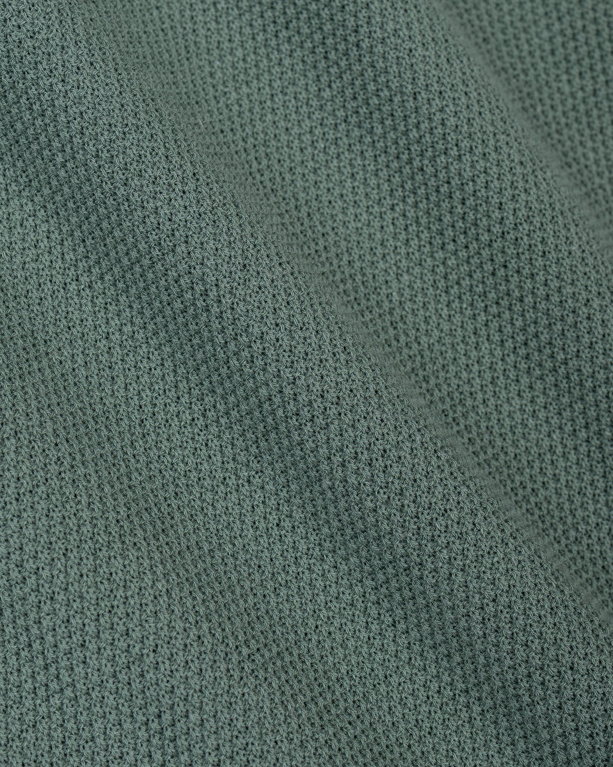 Beams Plus Pique Polo 14G L/S Olive - Image 6