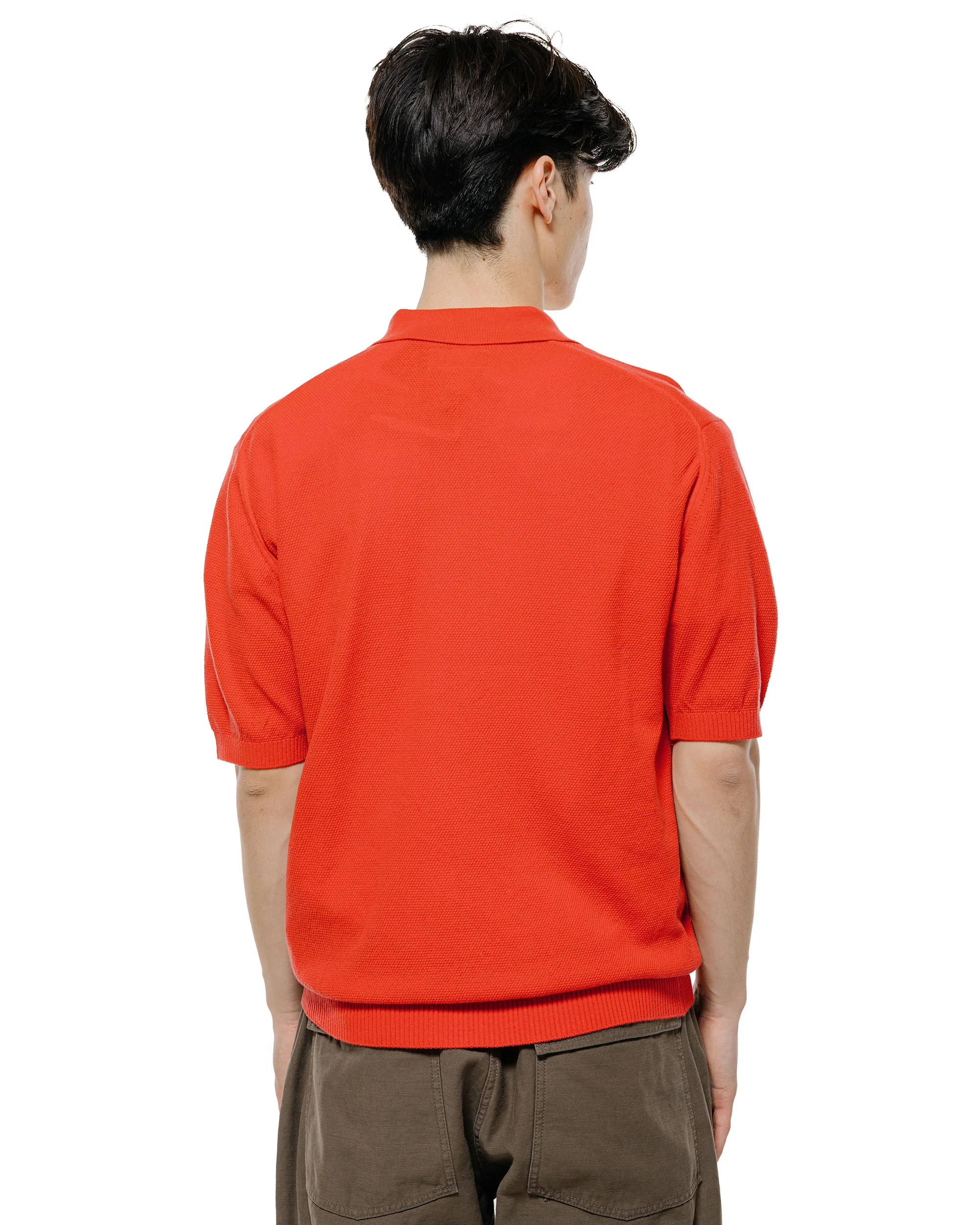 Beams Plus Pique Polo 14G Red - Image 3