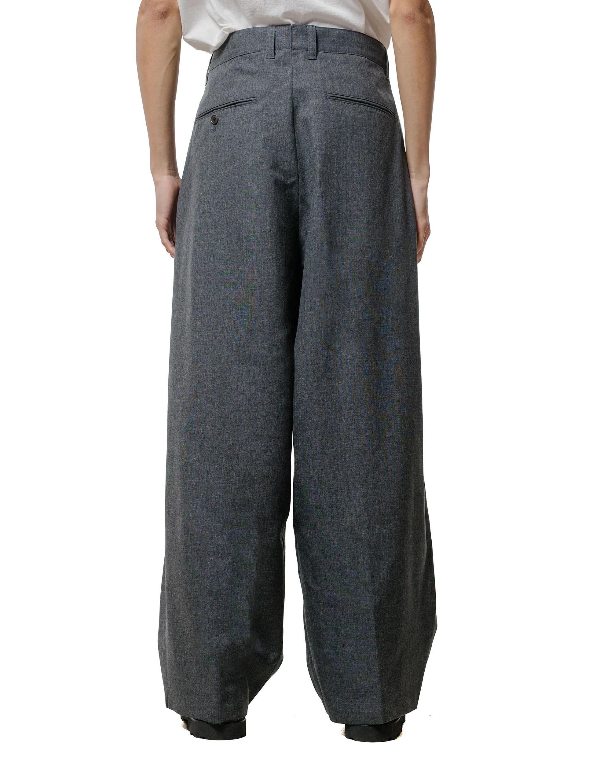 Beams Plus Studio Nicholson Alvy Double Pleat Pant Charcoal - Image 3