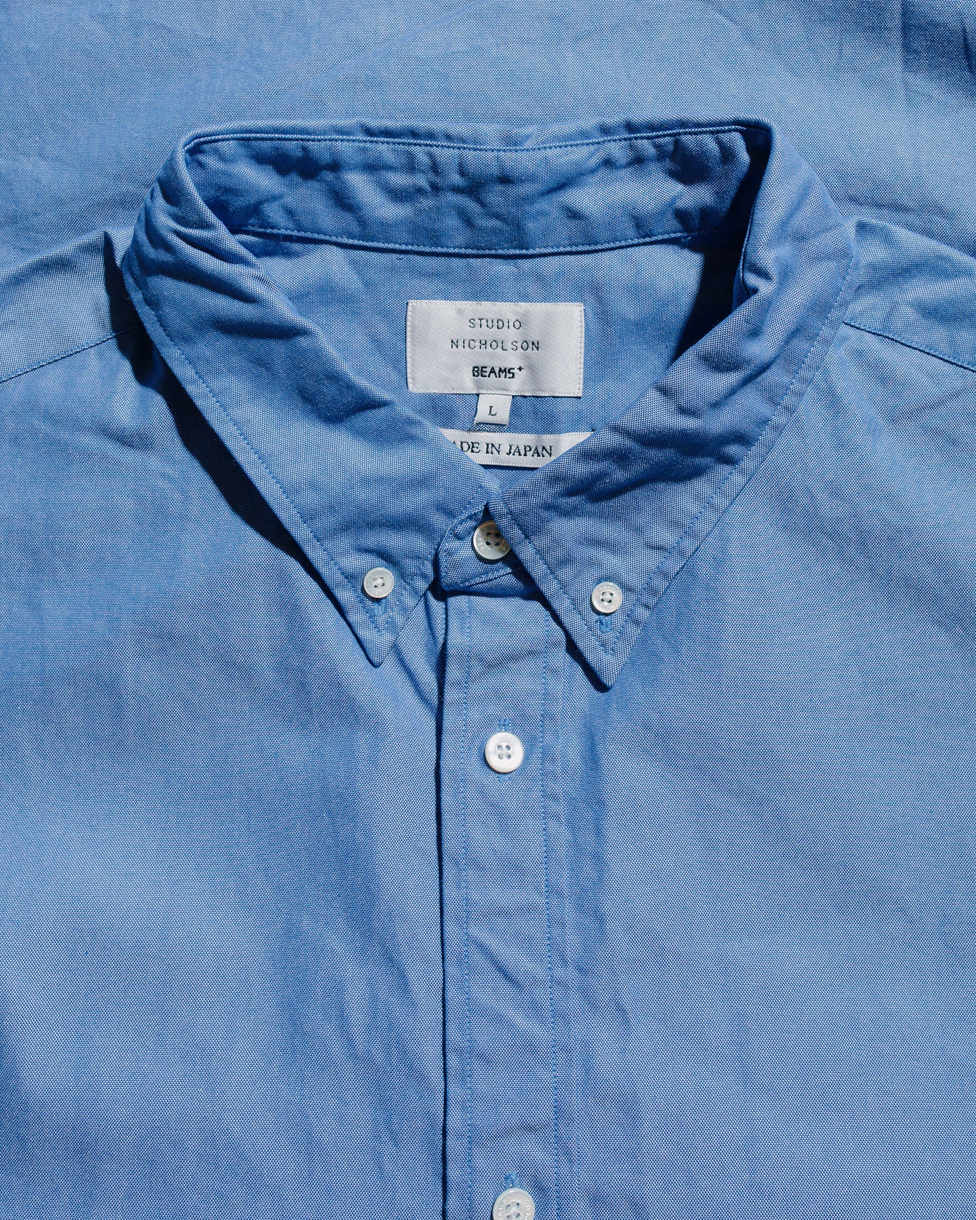Beams Plus Studio Nicholson Lisa Oxford Shirt Blue - Image 5