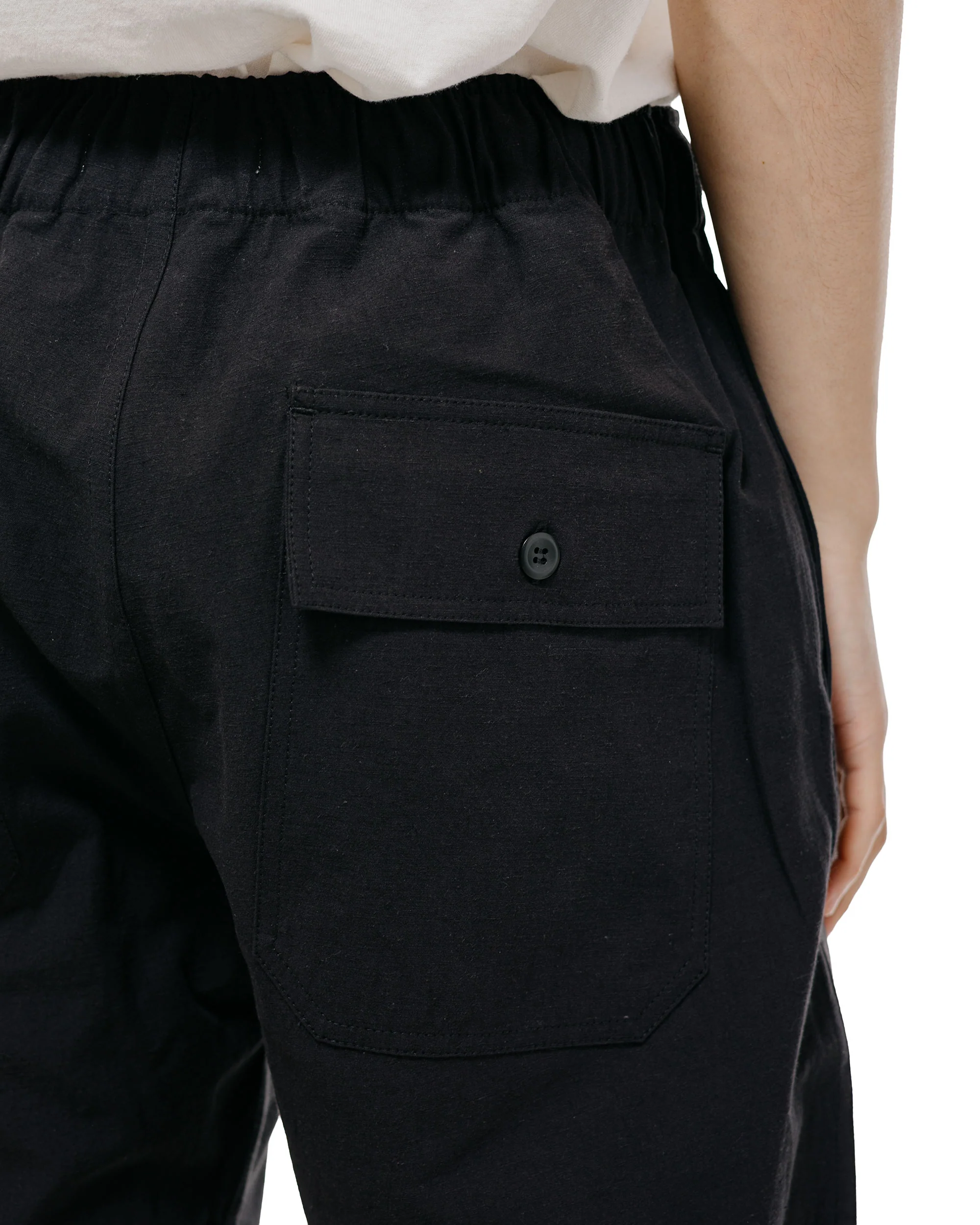 Body of Work Jasper Pull-On Pant Nep Cotton Linen Black - Image 3