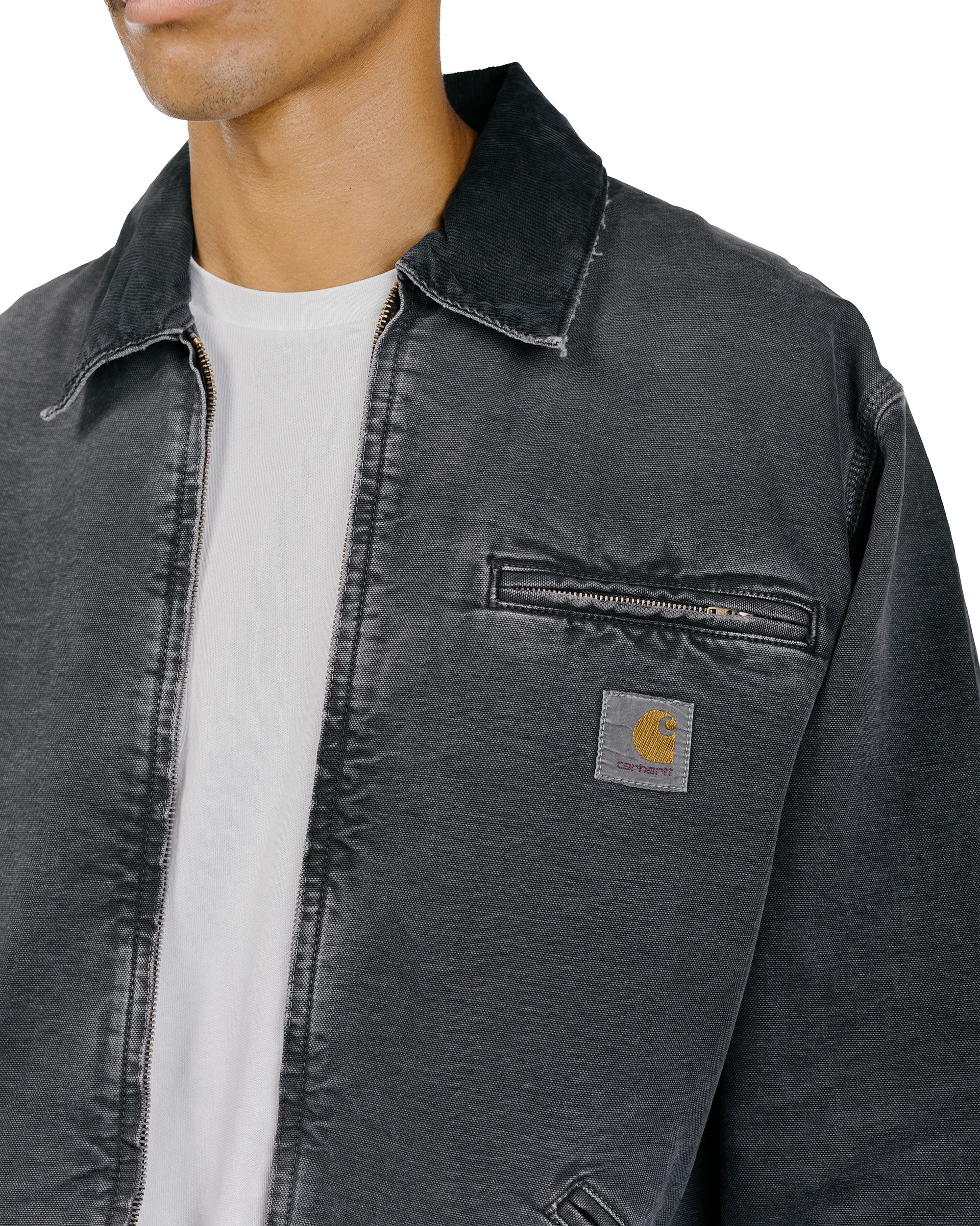 Carhartt W.I.P. OG Detroit Jacket Black/Black Destroy Wash - Image 3