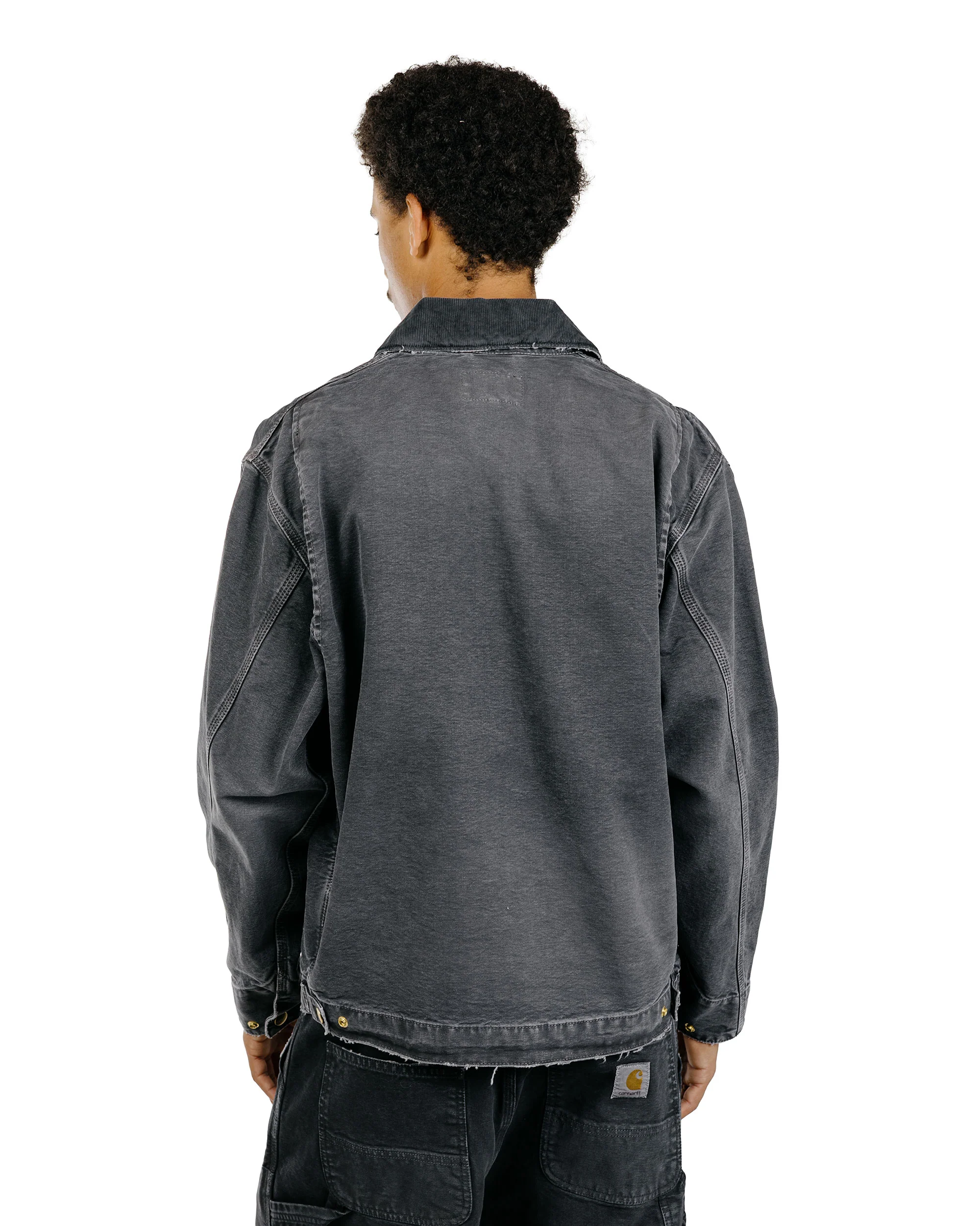 Carhartt W.I.P. OG Detroit Jacket Black/Black Destroy Wash - Image 4