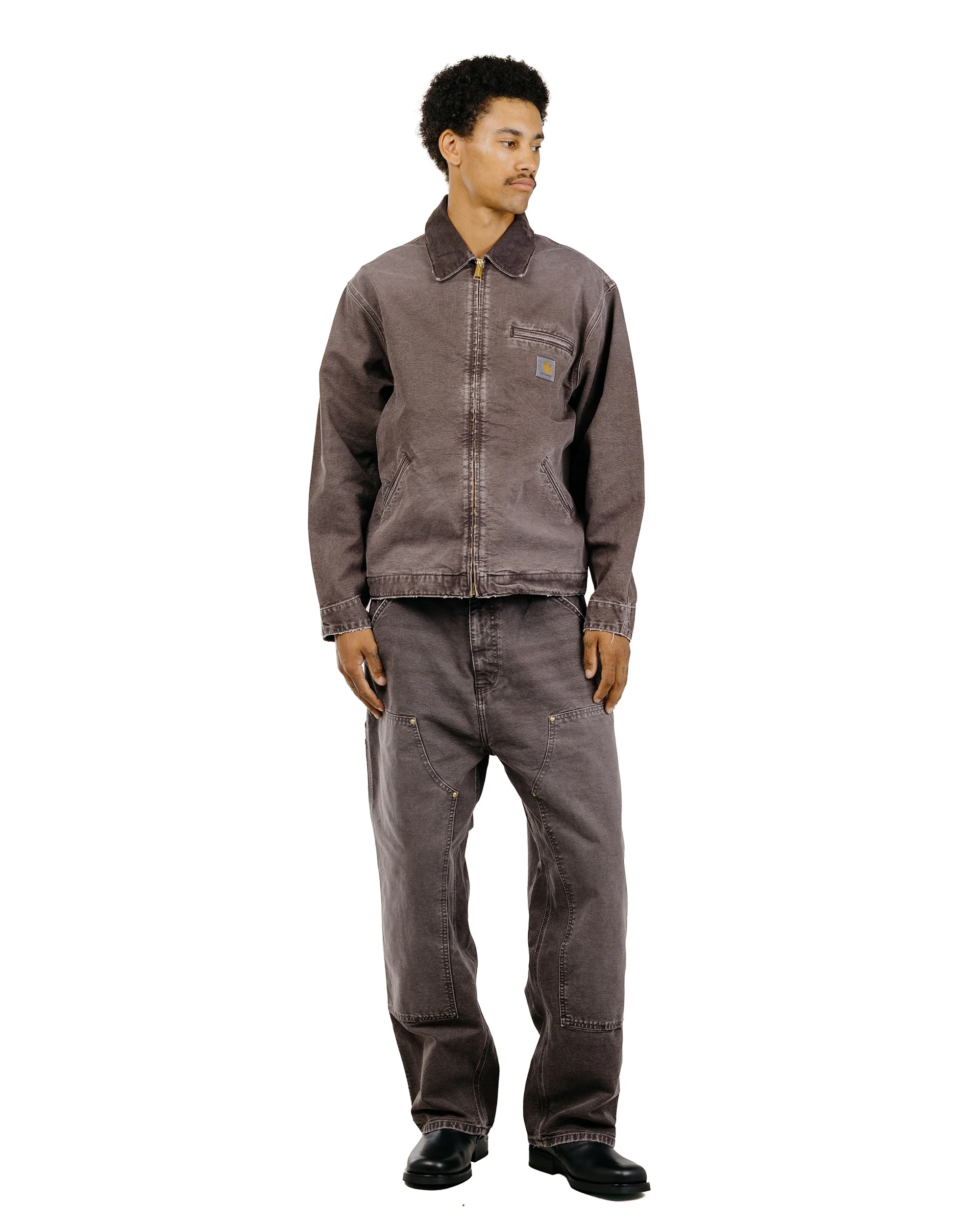 Carhartt W.I.P. OG Detroit Jacket Tobacco/Tobacco Destroy Wash - Image 5