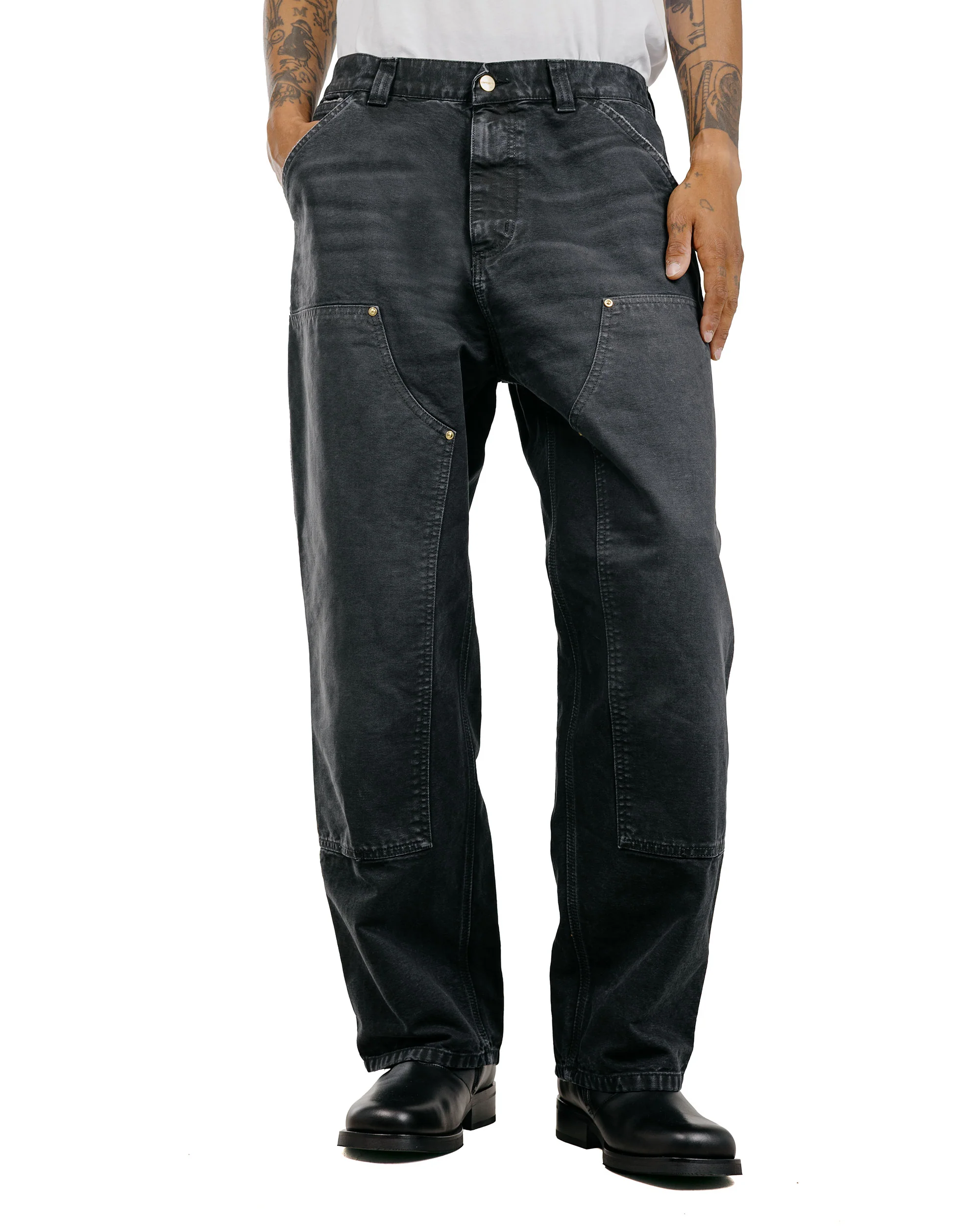 Carhartt W.I.P. OG Double Knee Pant Black Destroy Wash - Image 2