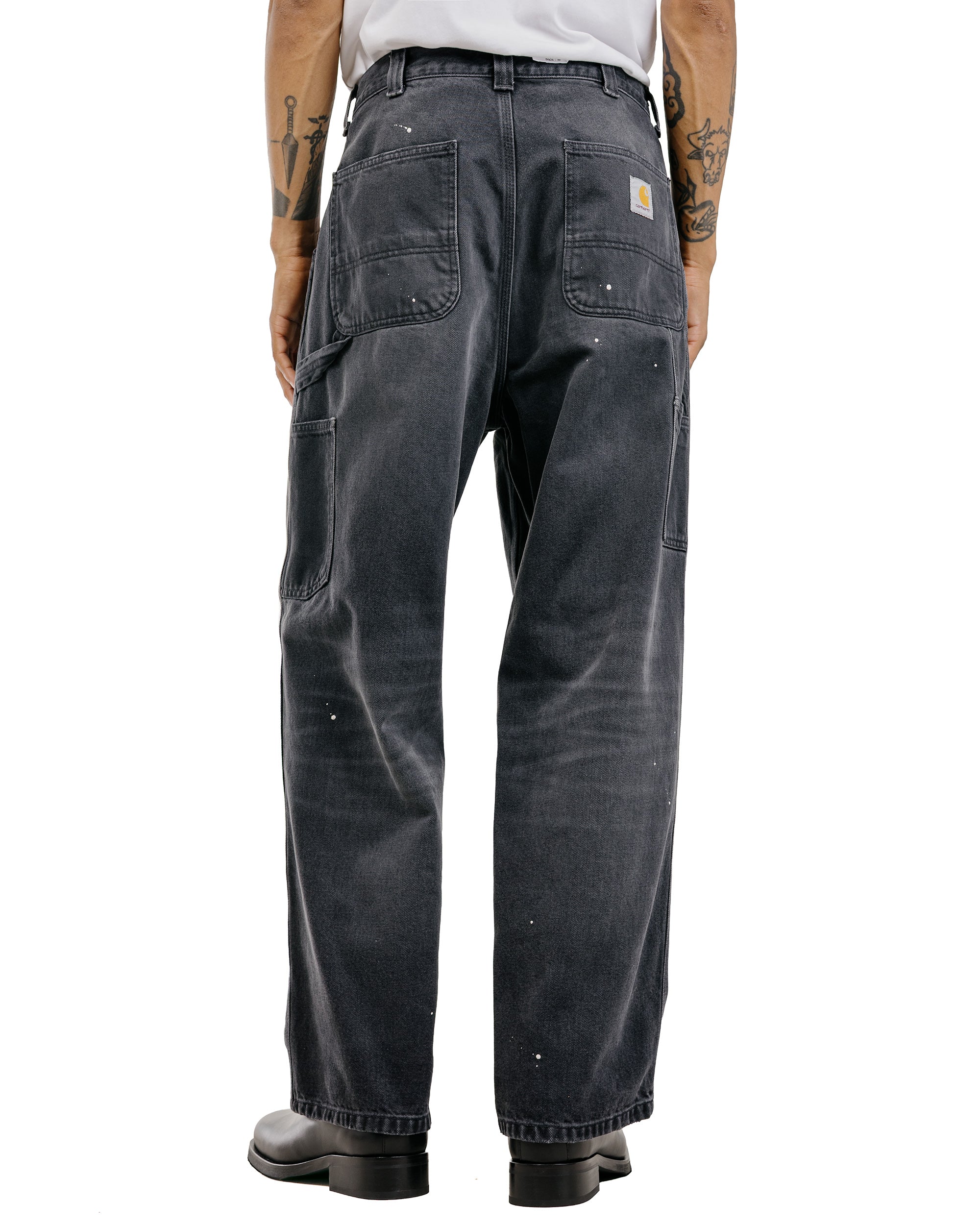 Carhartt W.I.P. OG Single Knee Pant Black Destroy Wash Splatter - Image 3