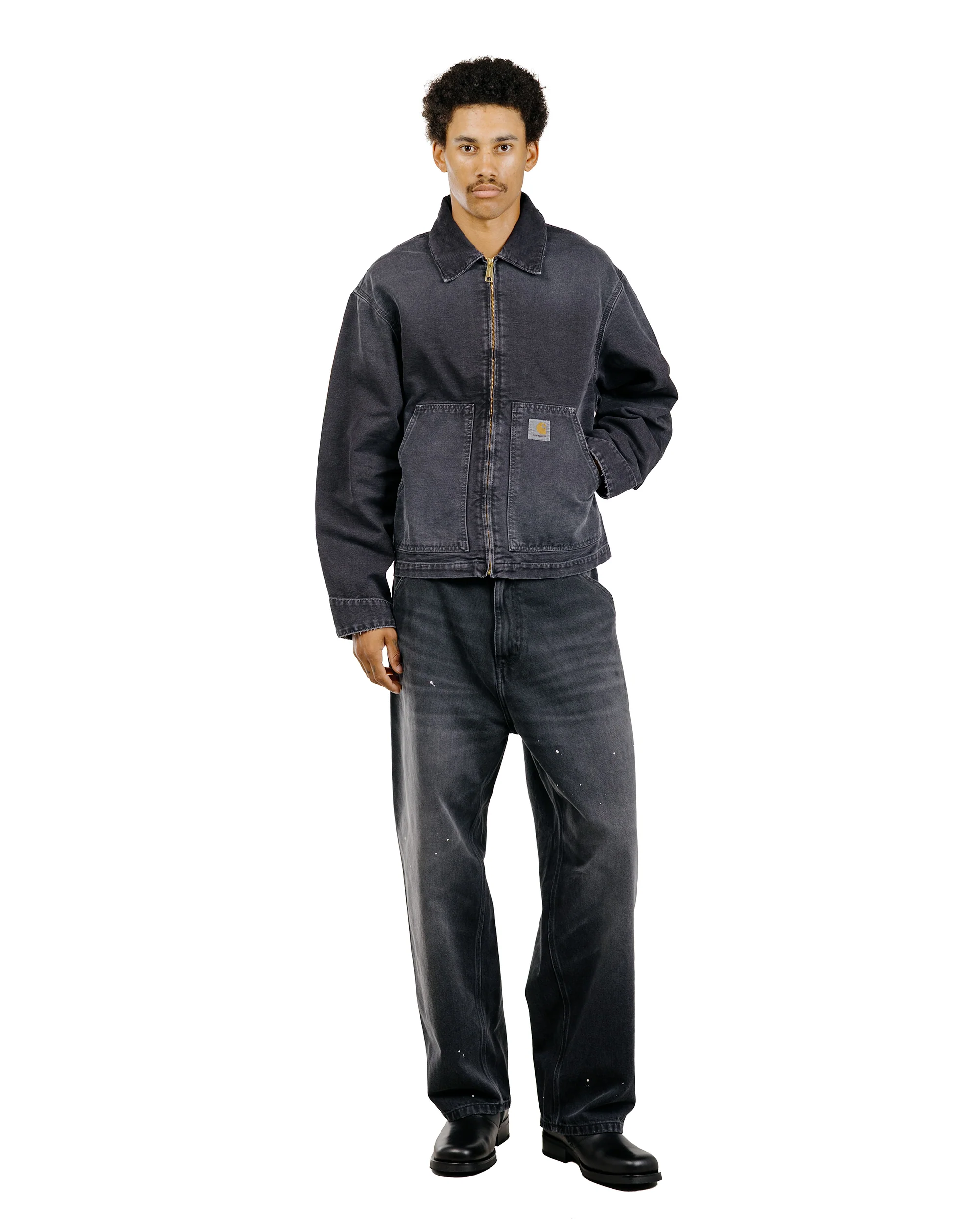 Carhartt W.I.P. OG Single Knee Pant Black Destroy Wash Splatter - Image 5