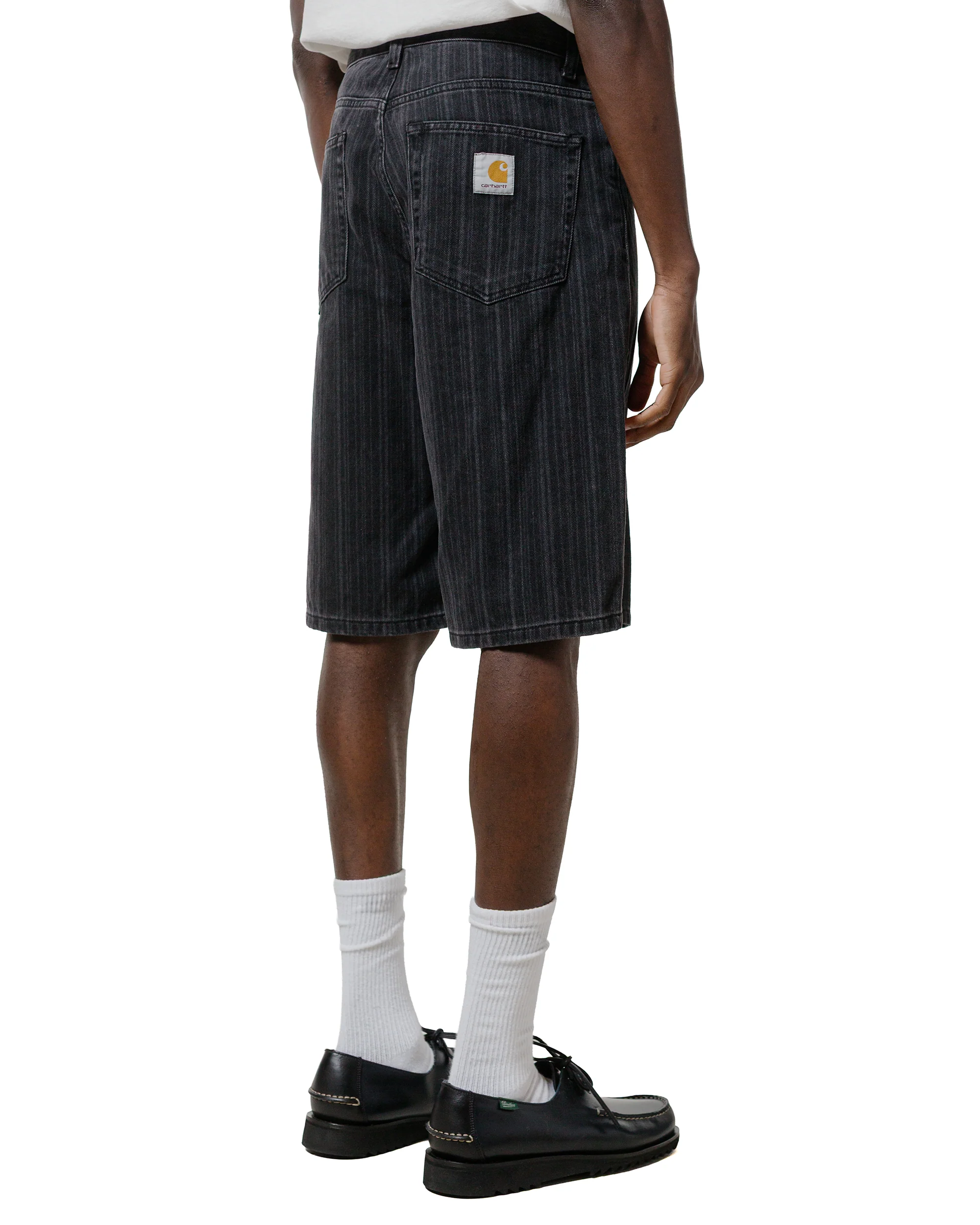 Carhartt W.I.P. Rylan Stripe Short Black Stone Washed - Image 3