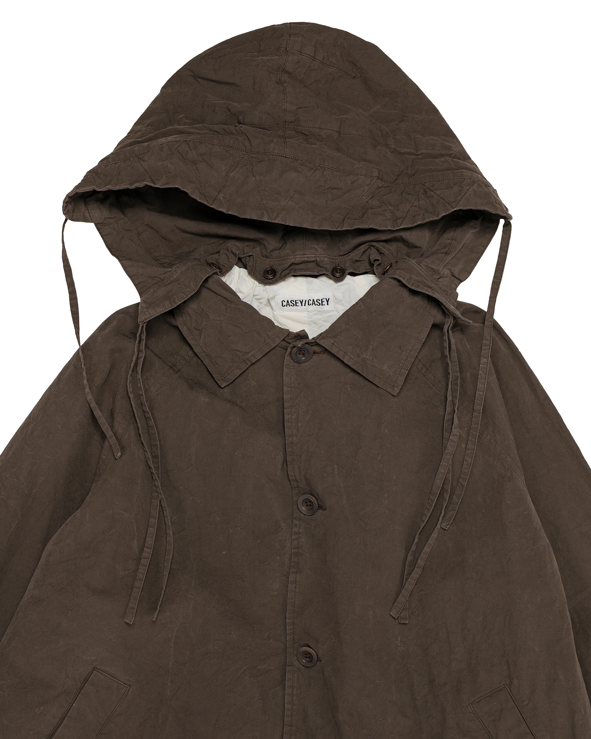 CASEY CASEY Yak Hoodie Coat Tough Cot Earth - Image 9