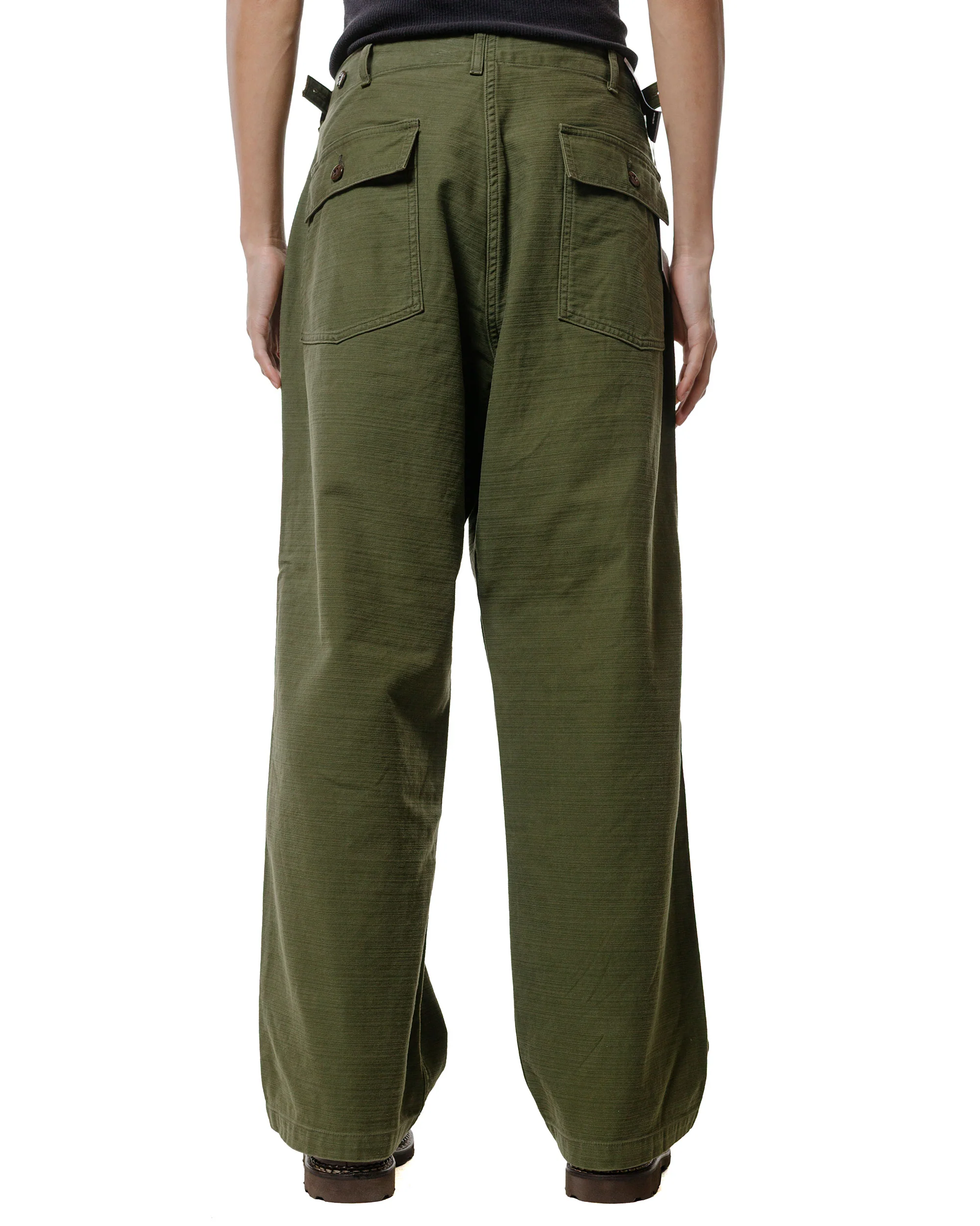 CIOTA Baker Pants (Baggy) Dark Olive Stone Wash - Image 3