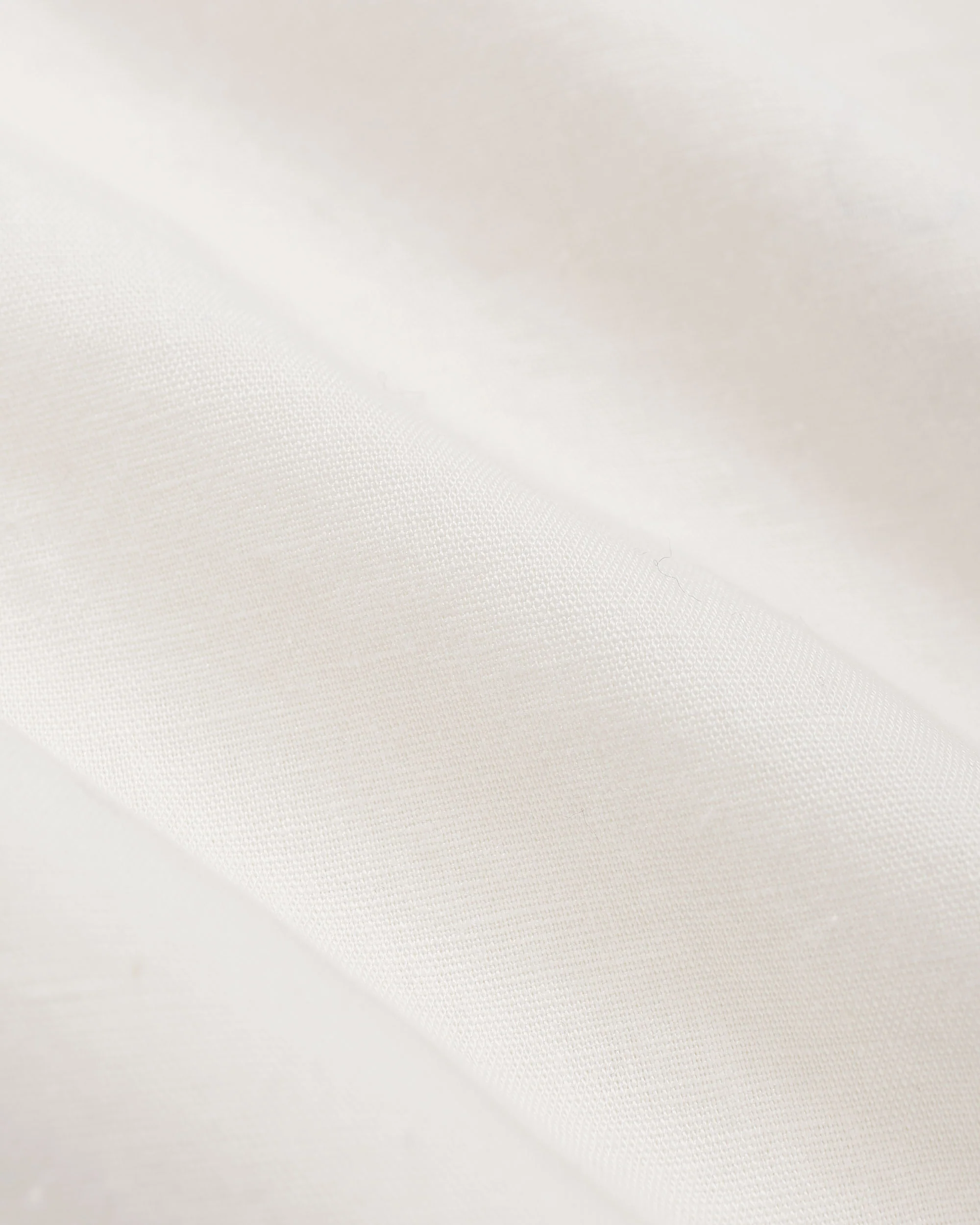 CIOTA Open Collar Short Sleeve Shirt Cotton/Linen Off White - Image 6