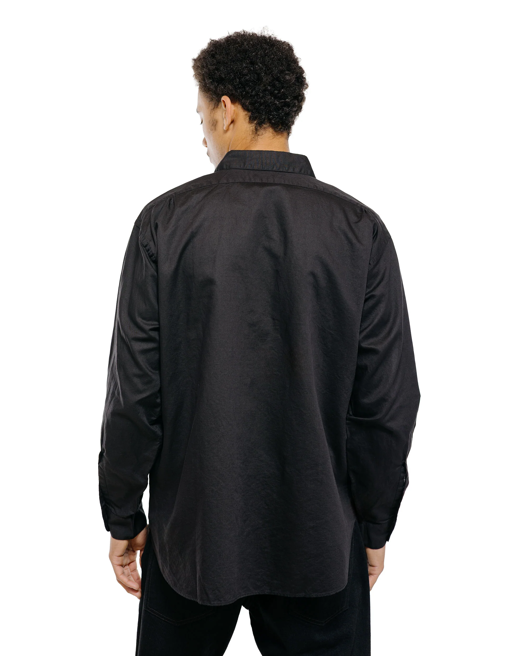 CIOTA Regular Collar Shirt Cotton/Linen Black - Image 4