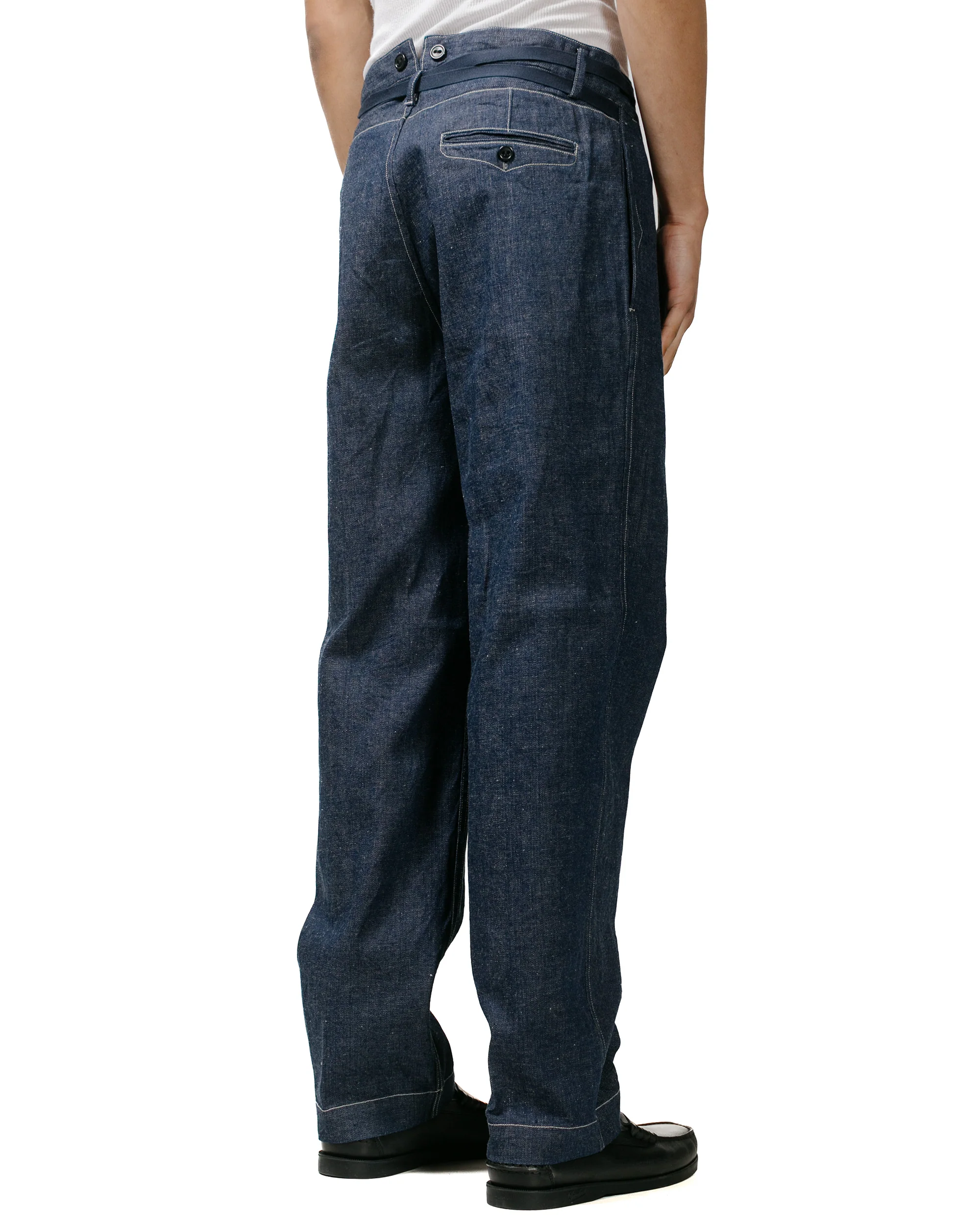 Cohérence Alain 10oz Logger Selvedge Denim Trouser Indigo - Image 3