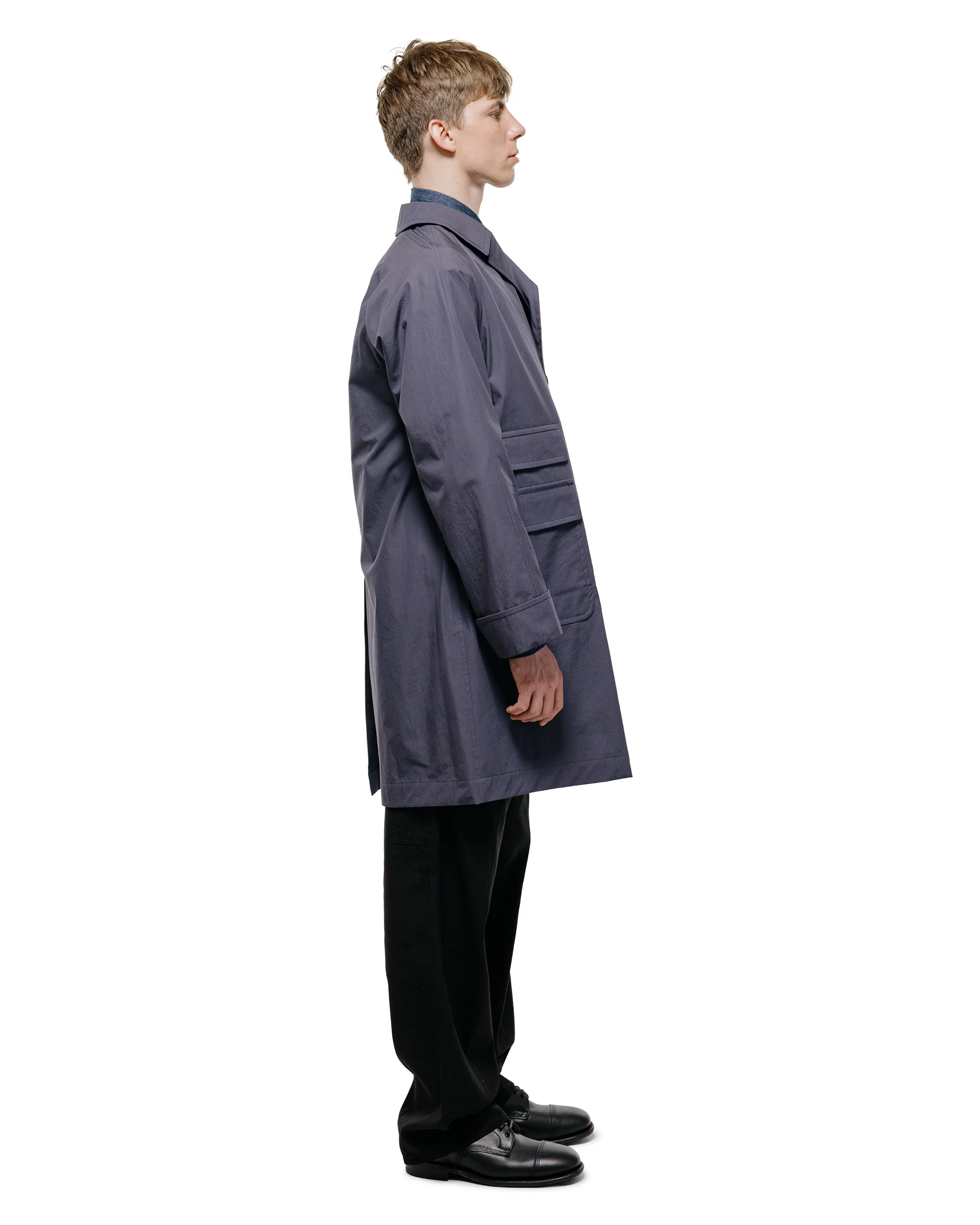 Cohérence Corb II Weather Resistant Cotton Light Over Coat Slate Blue - Image 4