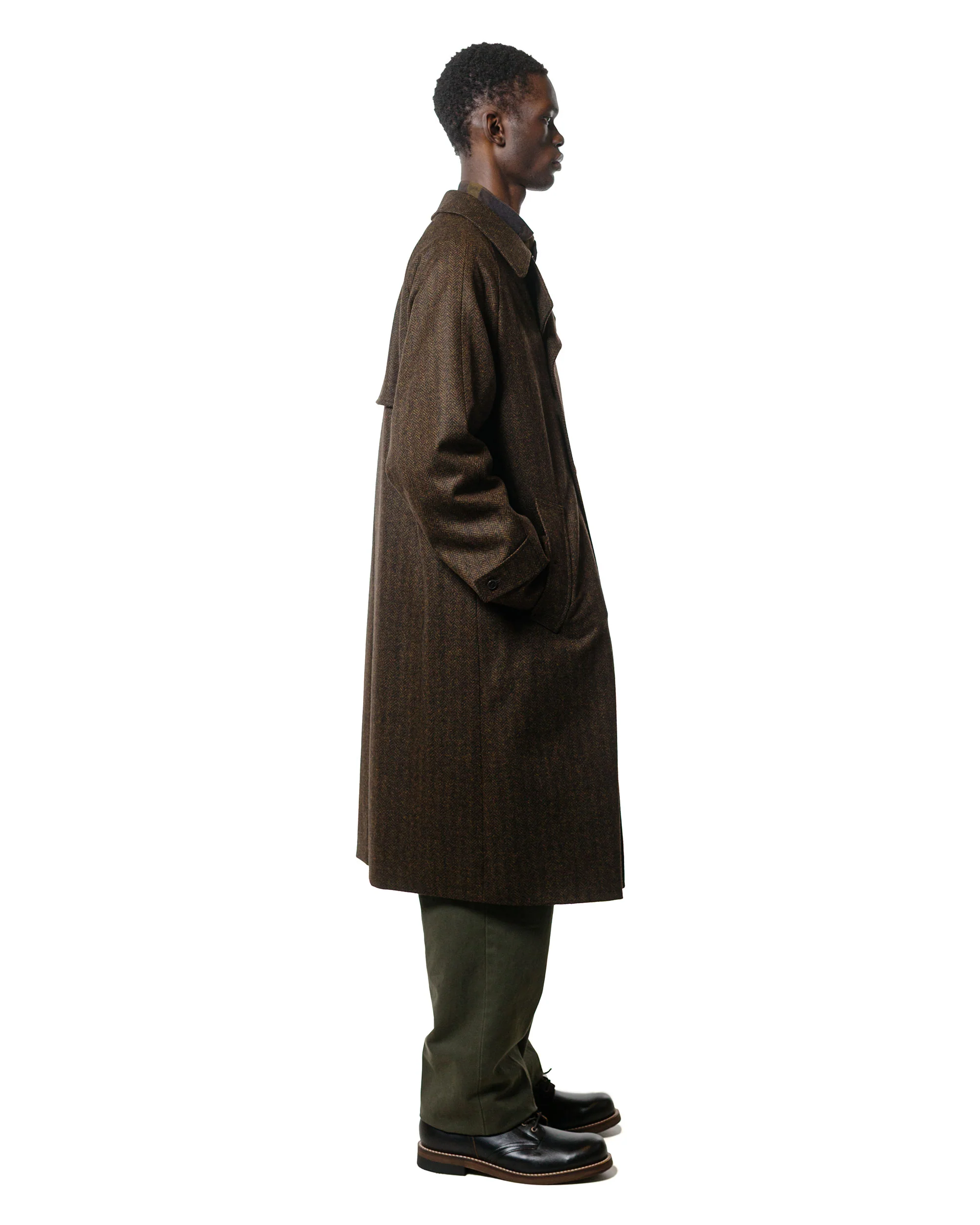 Cohérence FouFou II Coat Chevron Tweed Jersey Brown - Image 3