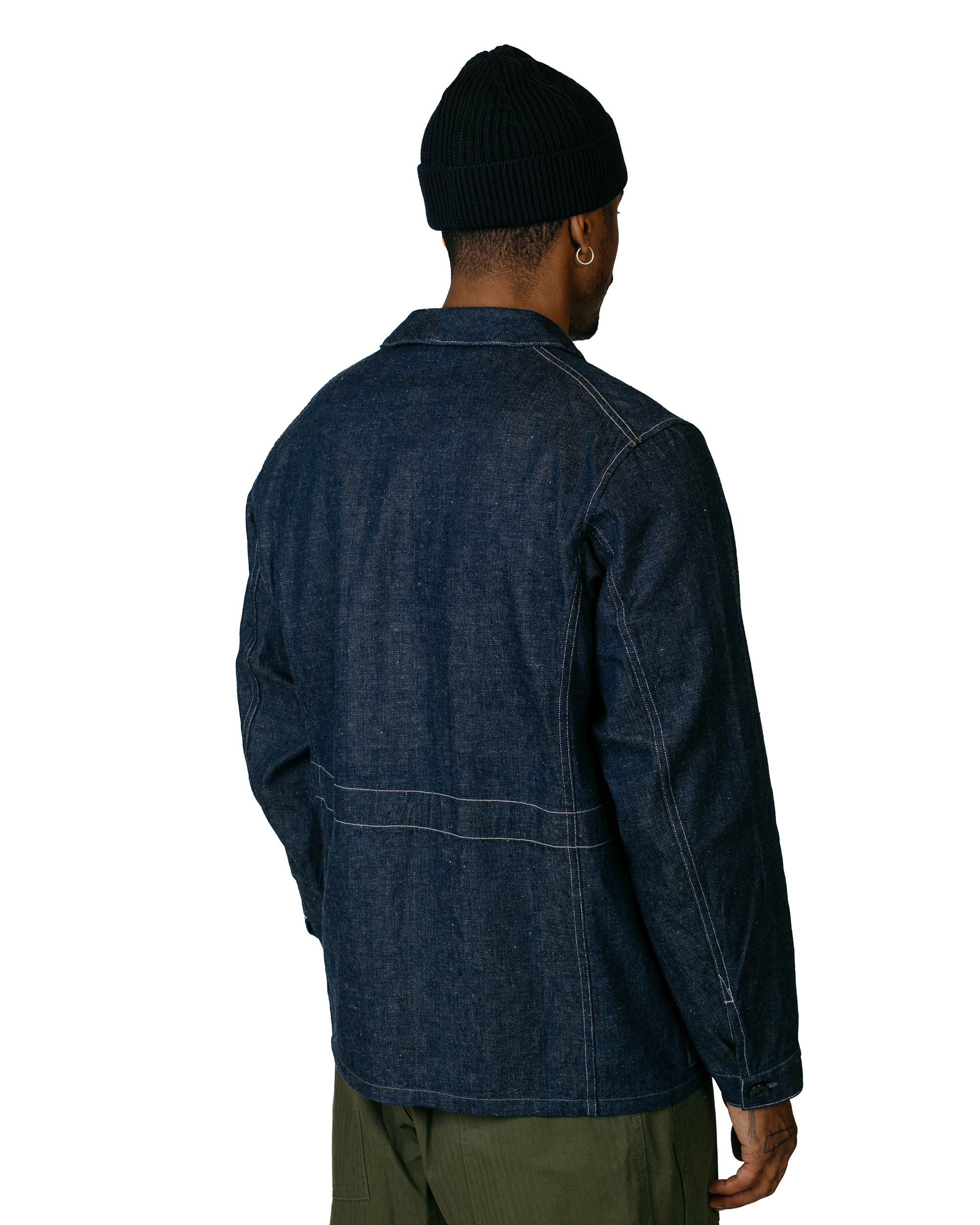 Cohérence Kees 10oz Logger Selvedge Denim Jacket Indigo - Image 3