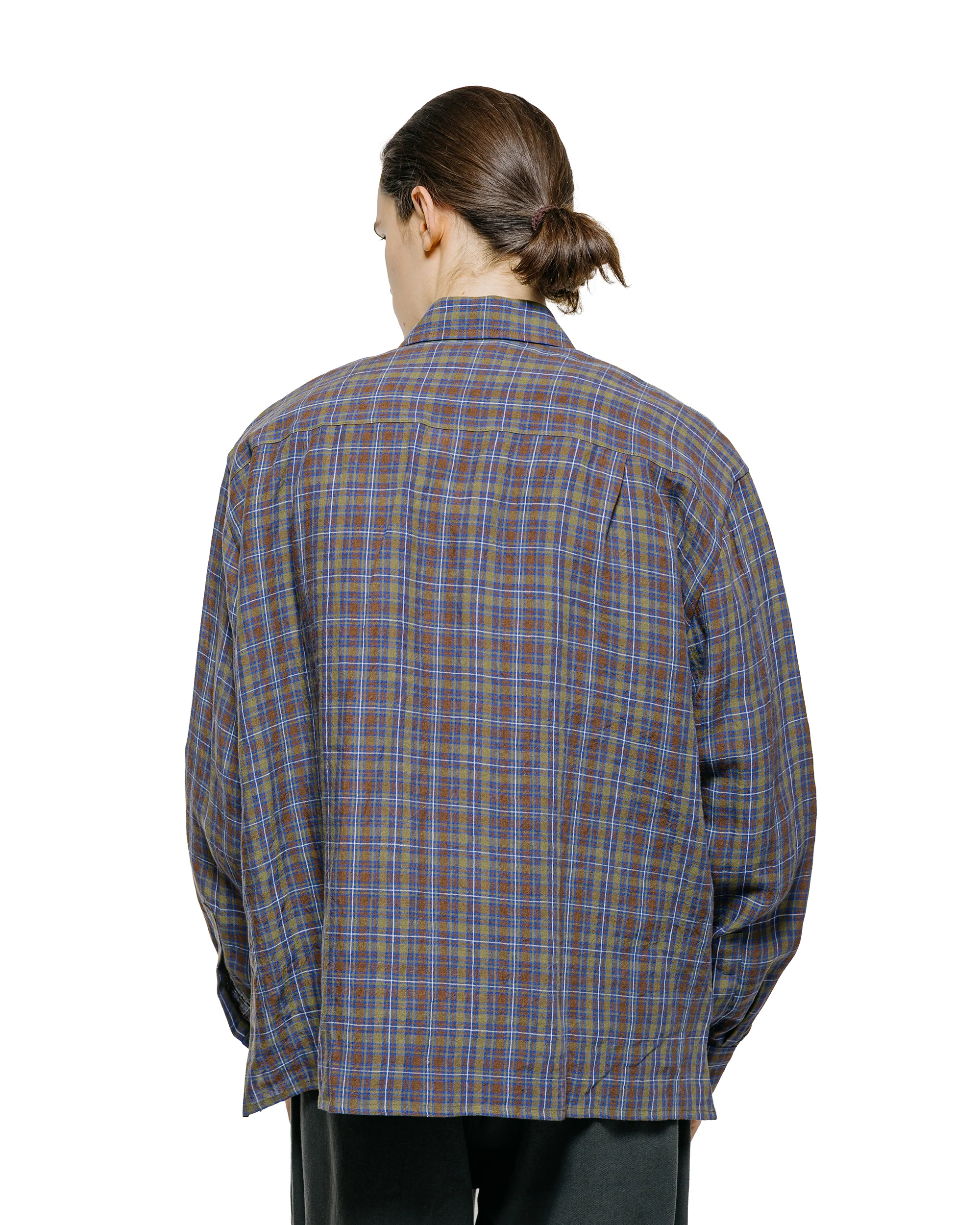 Conkers Farmer Shirt Irish Linen Damson - Image 3