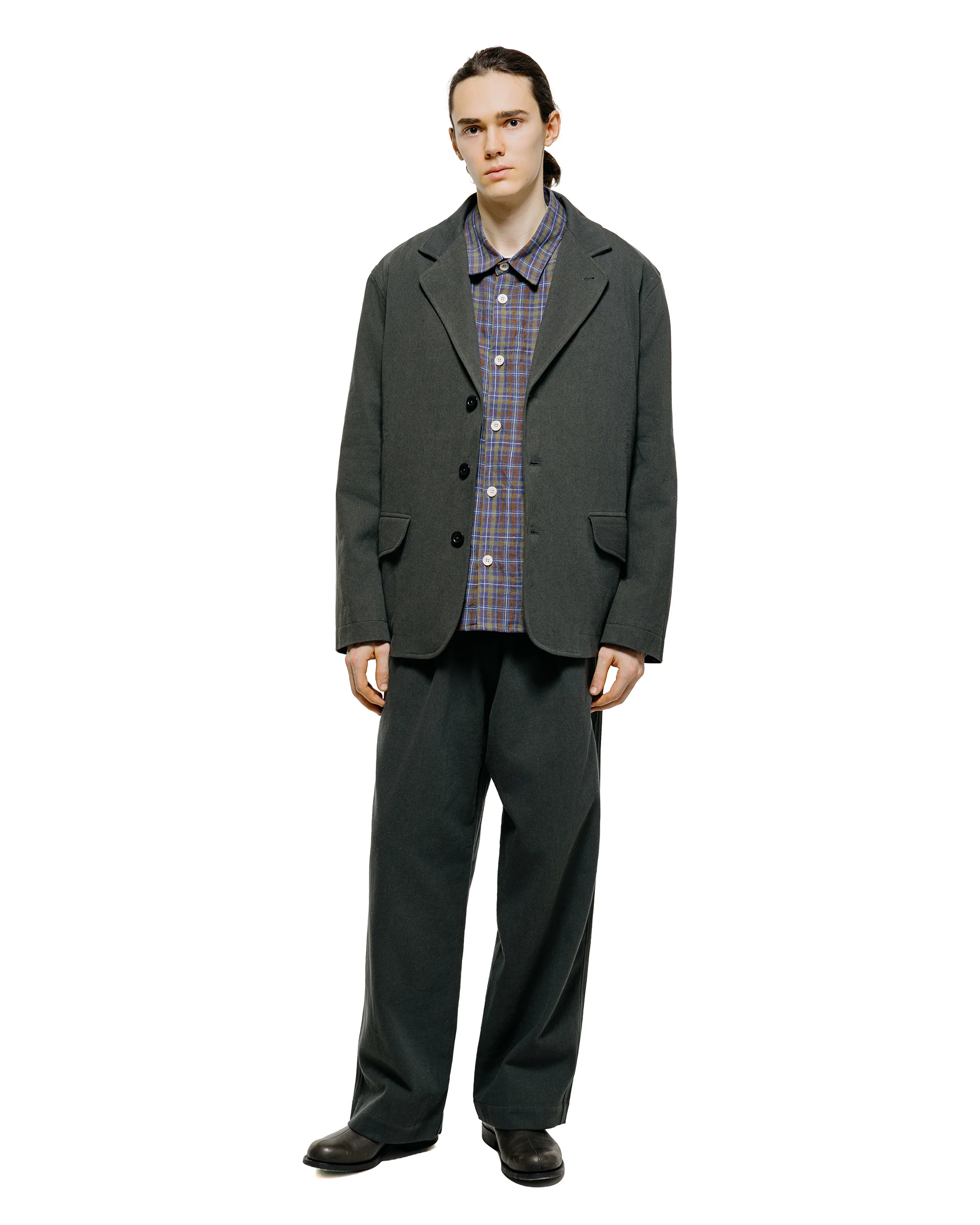 Conkers Farmer Shirt Irish Linen Damson - Image 4