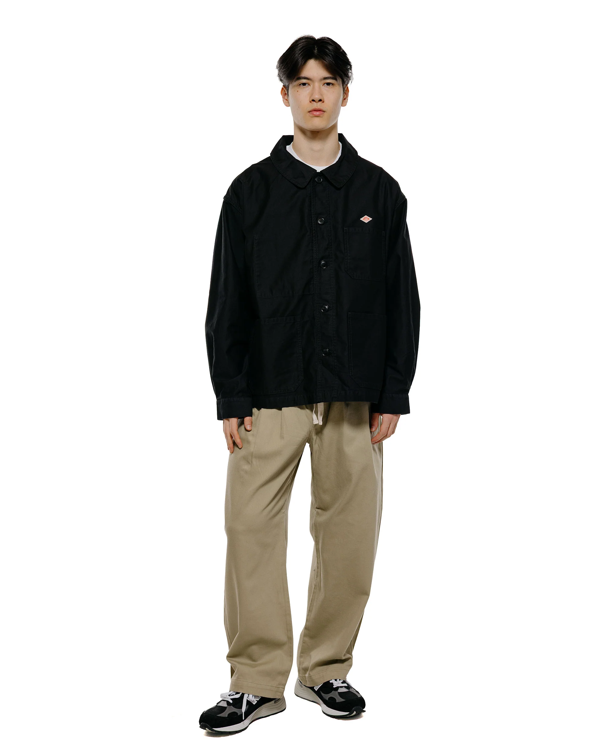 Danton Loose Chino Cloth Tuck Pants Beige - Image 4