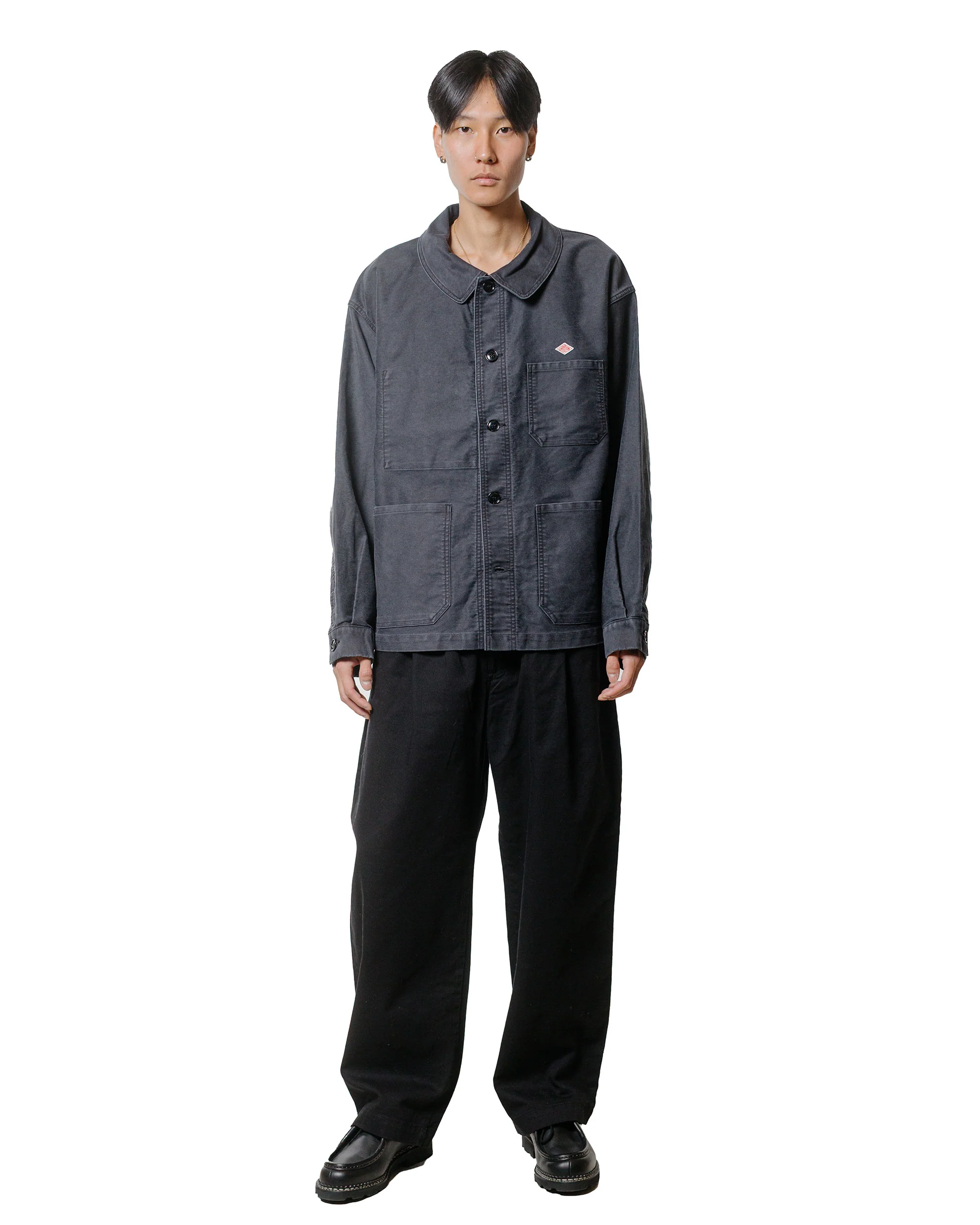 Danton Sulfur Dye Heavy Moleskin Wide Coveralls Black - Image 4