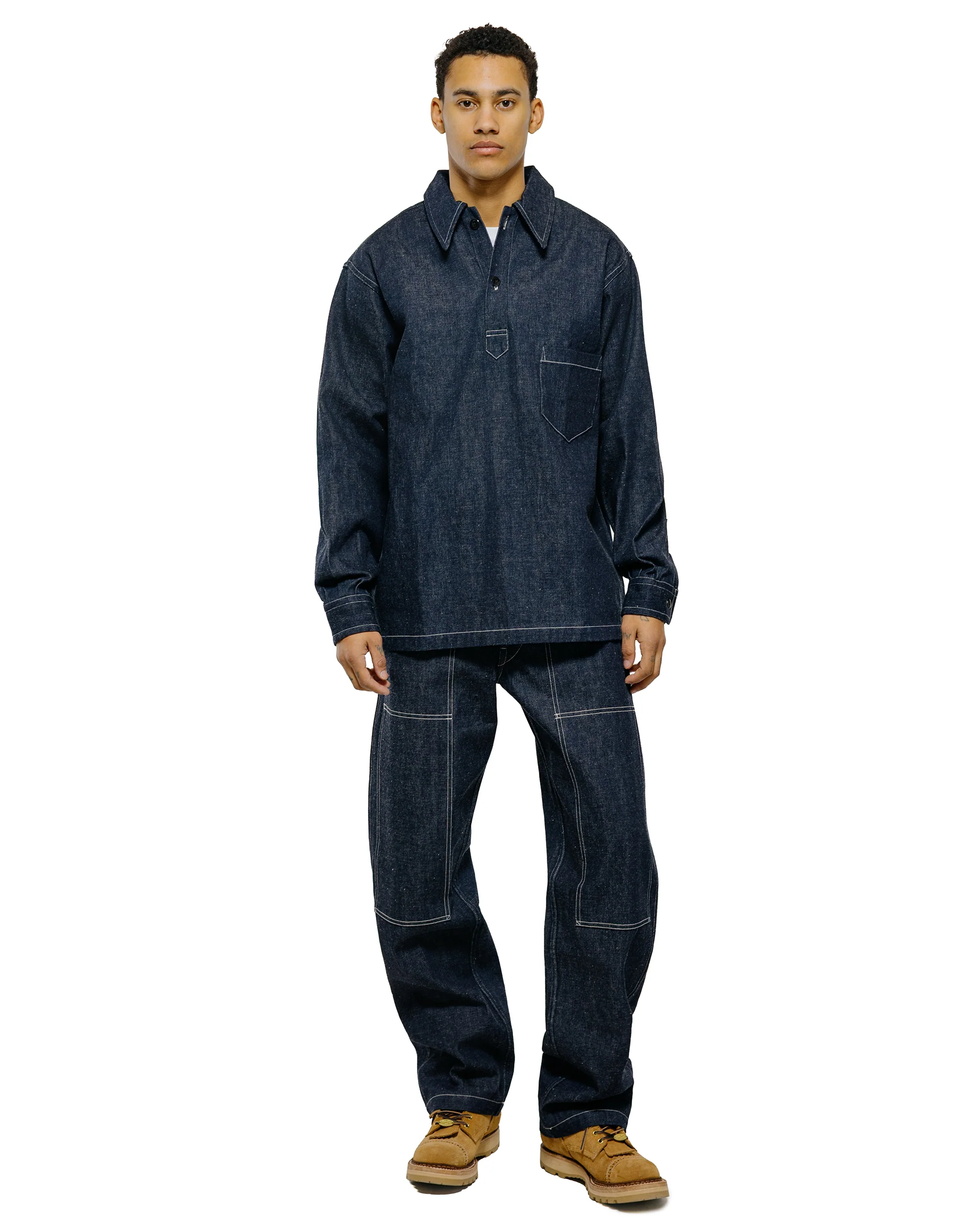 Warehouse Lot. 1239 1930's WPA Double Knee Denim Trousers Indigo Denim - Image 4